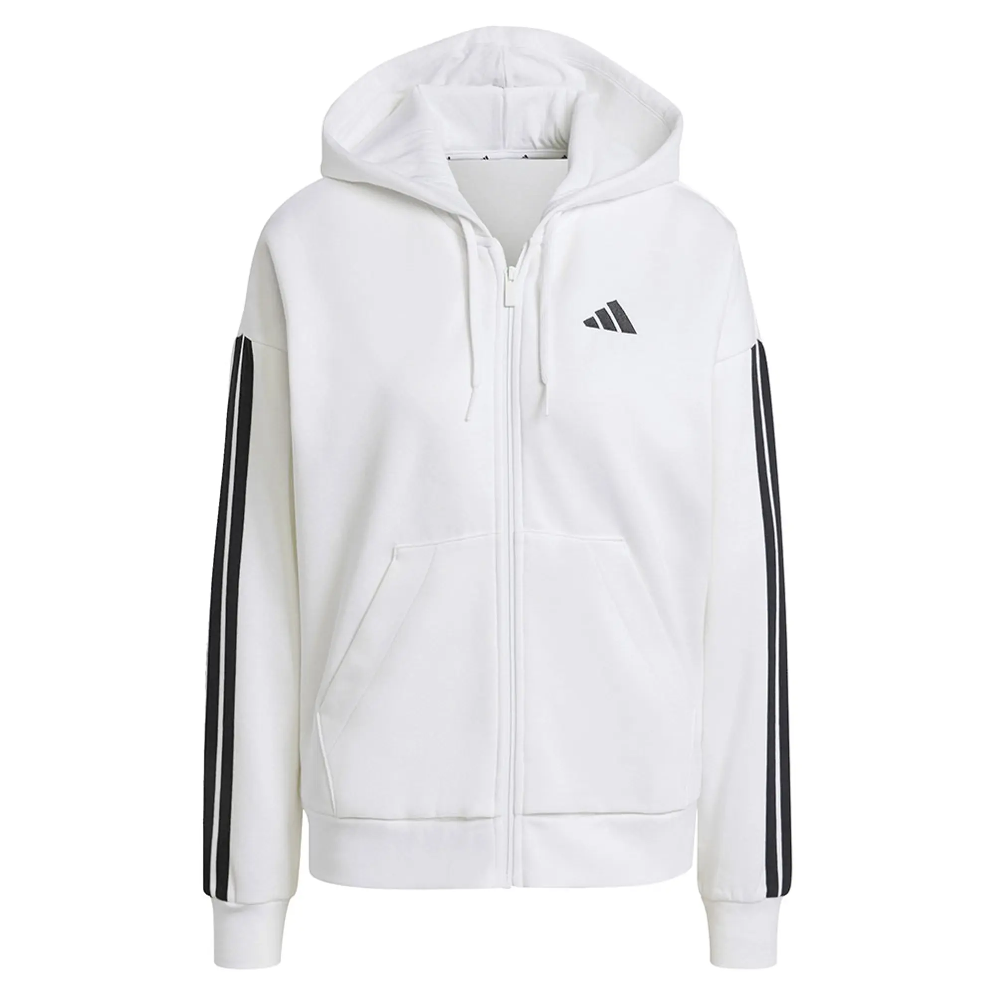 Adidas Essentials 3 Stripes Fleece Full Zip Sweatshirt