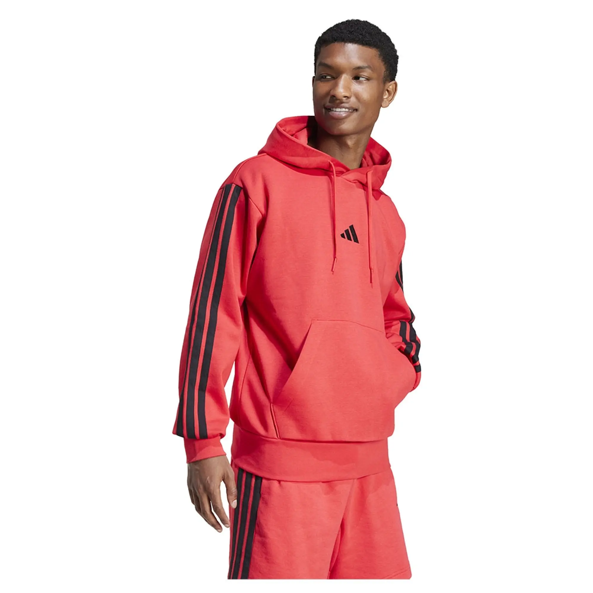 Adidas Essentials 3 Stripes Fleece Hoodie