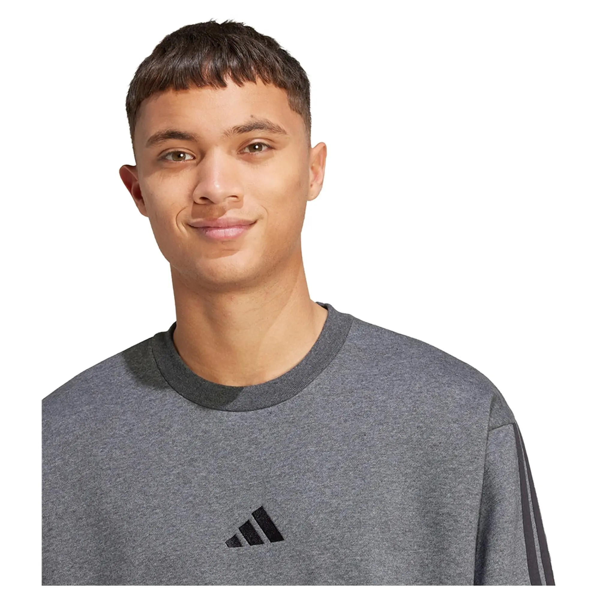 Adidas Essentials 3 Stripes Fleece Sweatshirt