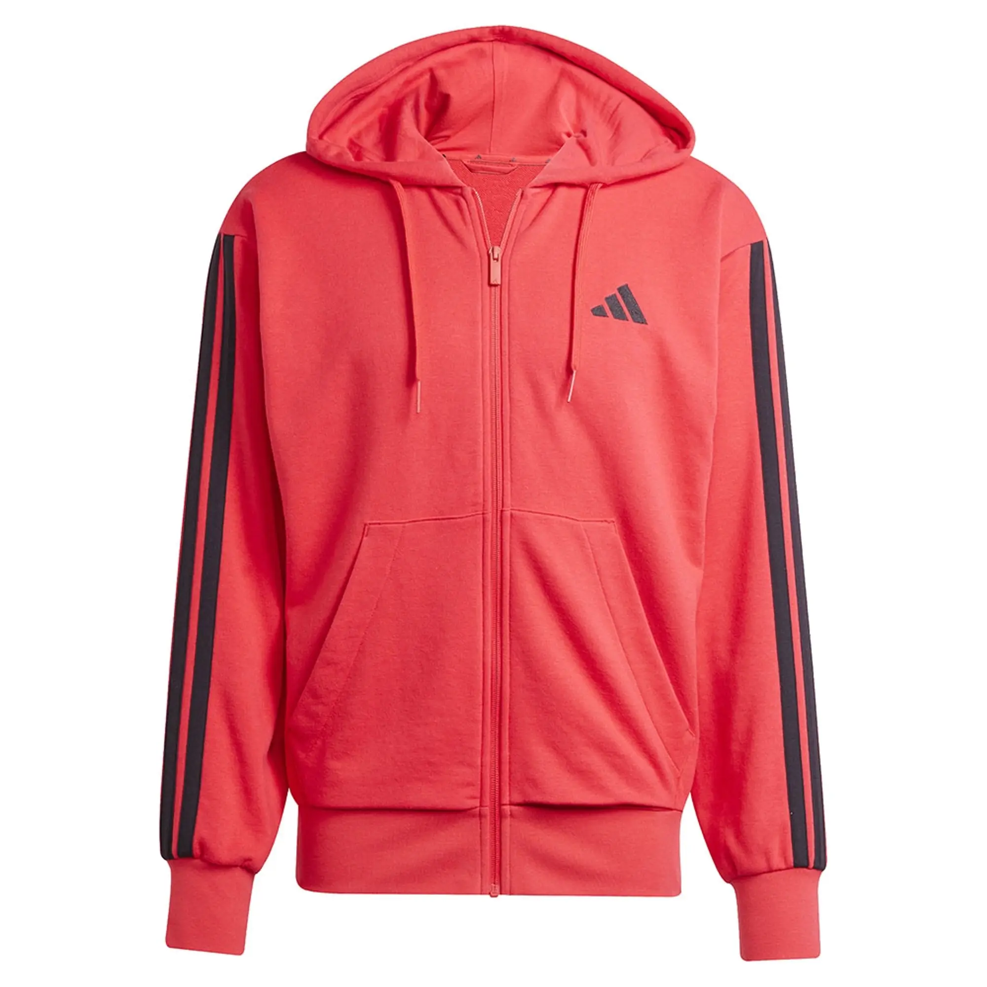 Adidas Essentials 3 Stripes French Terry Full Zip Sweatshirt