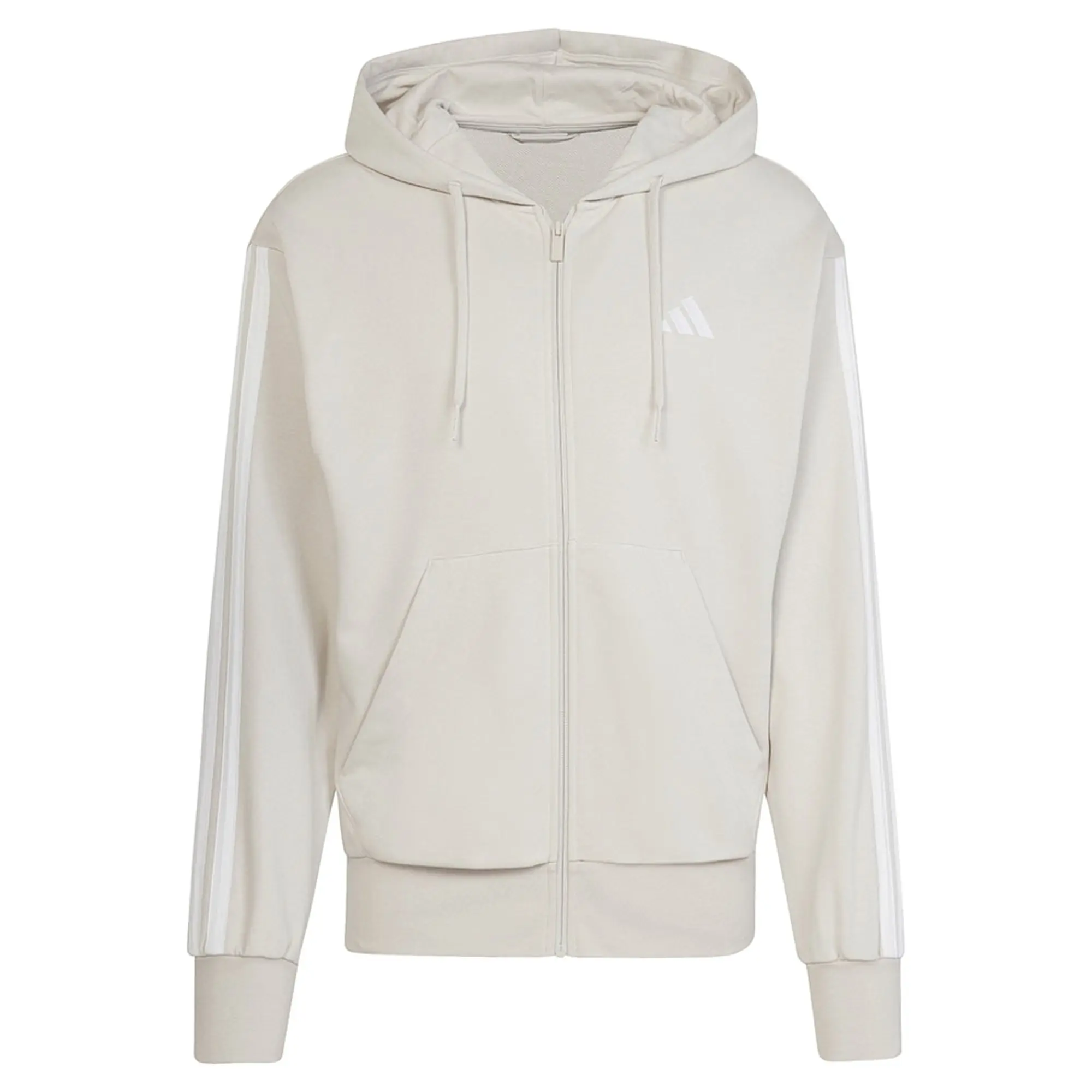 Adidas Essentials 3 Stripes French Terry Full Zip Sweatshirt