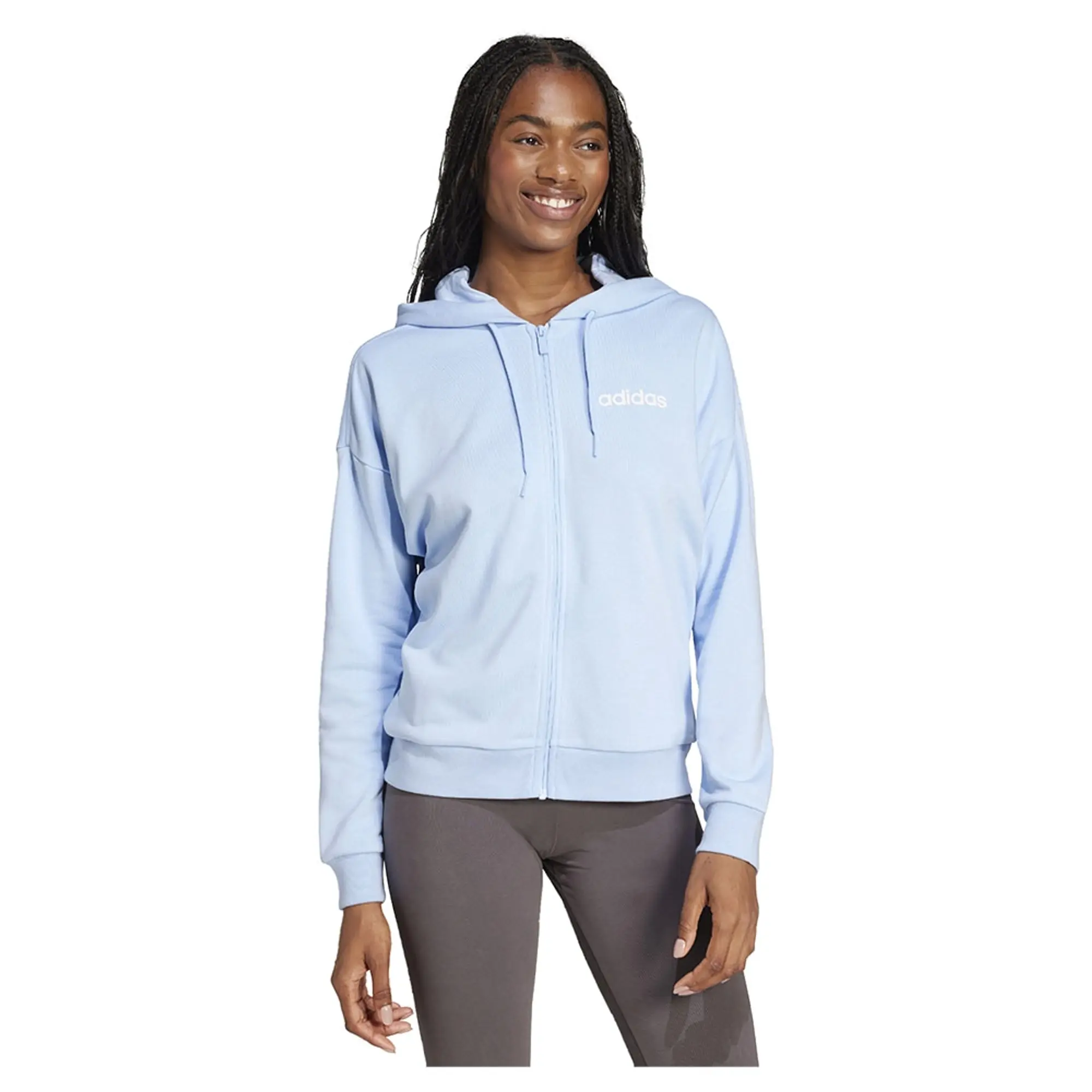 Adidas Essentials Linear French Terry Full Zip Sweatshirt