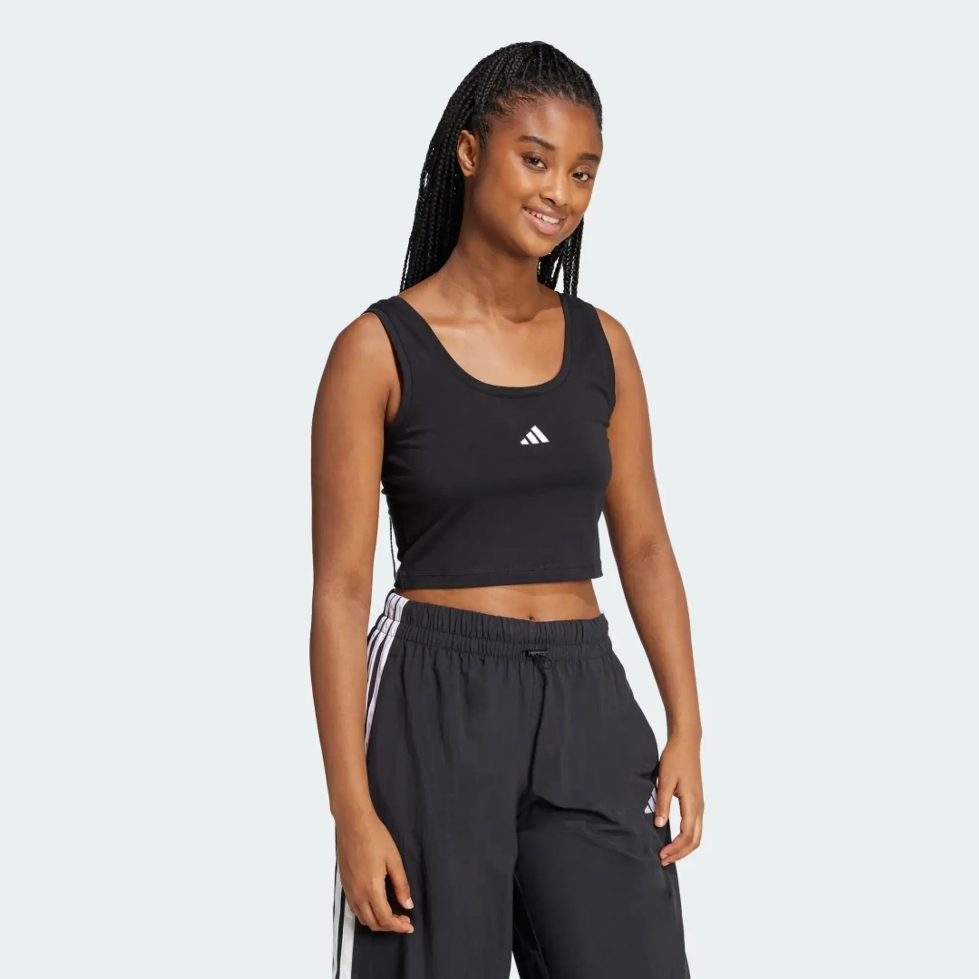 adidas Women Essentials Small Logo Cotton Lifestyle Tank Top