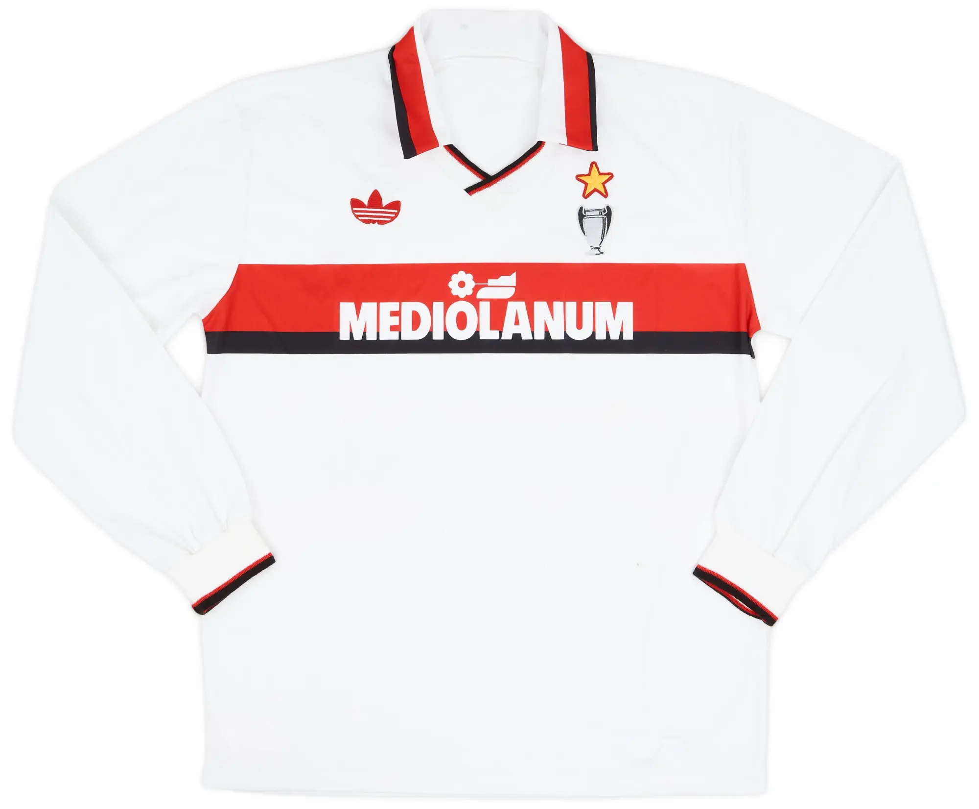 adidas 1990-91 AC Milan Away L/S Shirt - 7/10 - (L)