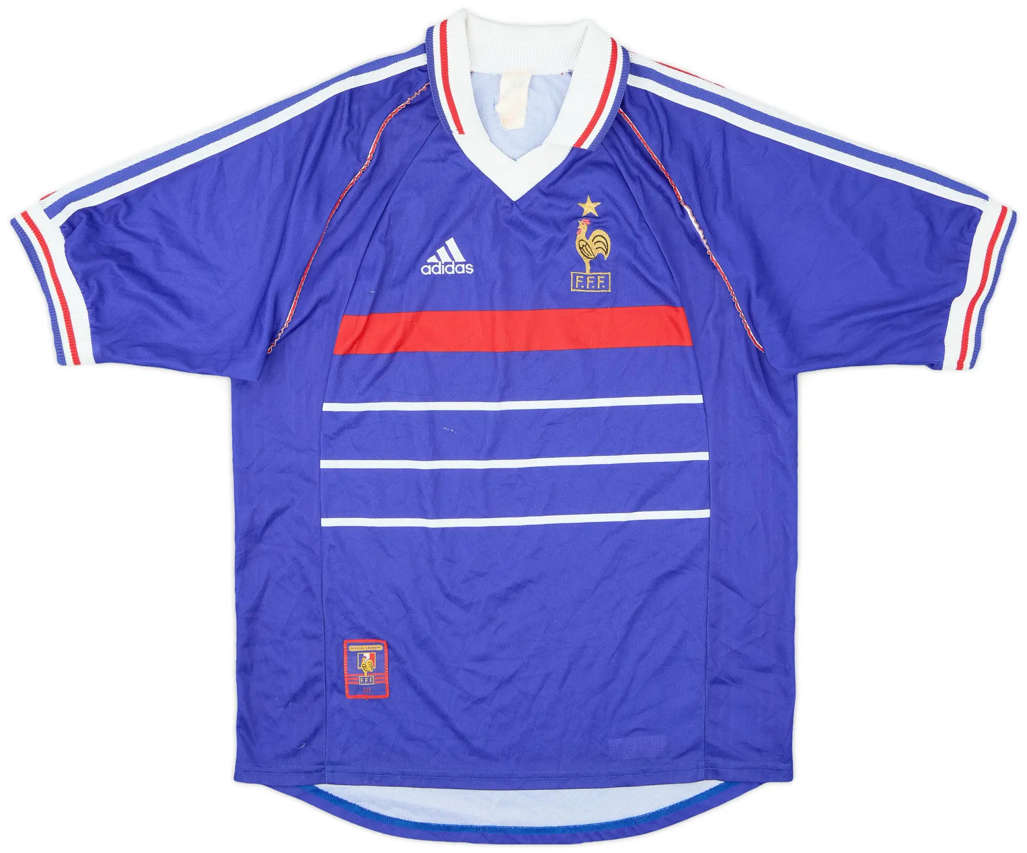 adidas 1998-00 France Home Shirt - 8/10 - (M)