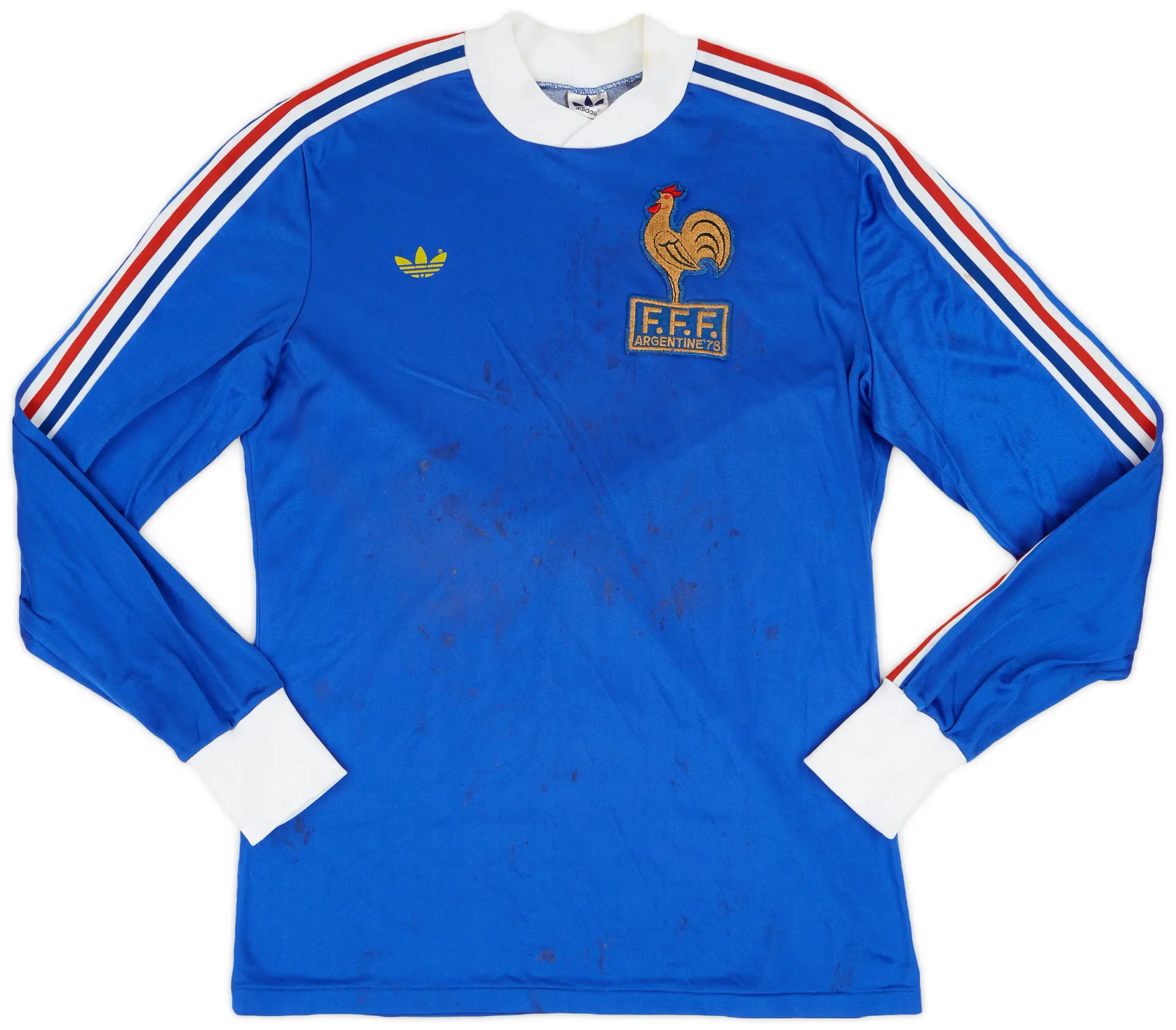 adidas 1978-80 France World Cup Home L/S Shirt - 4/10 - (M)