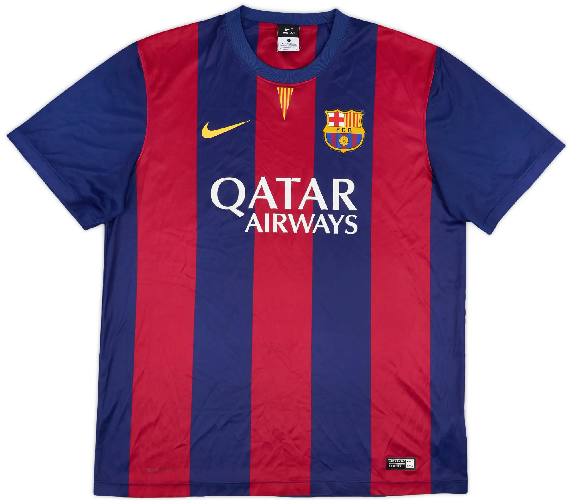 Nike 2014-15 Barcelona Home Shirt - 9/10 - (L.Boys)