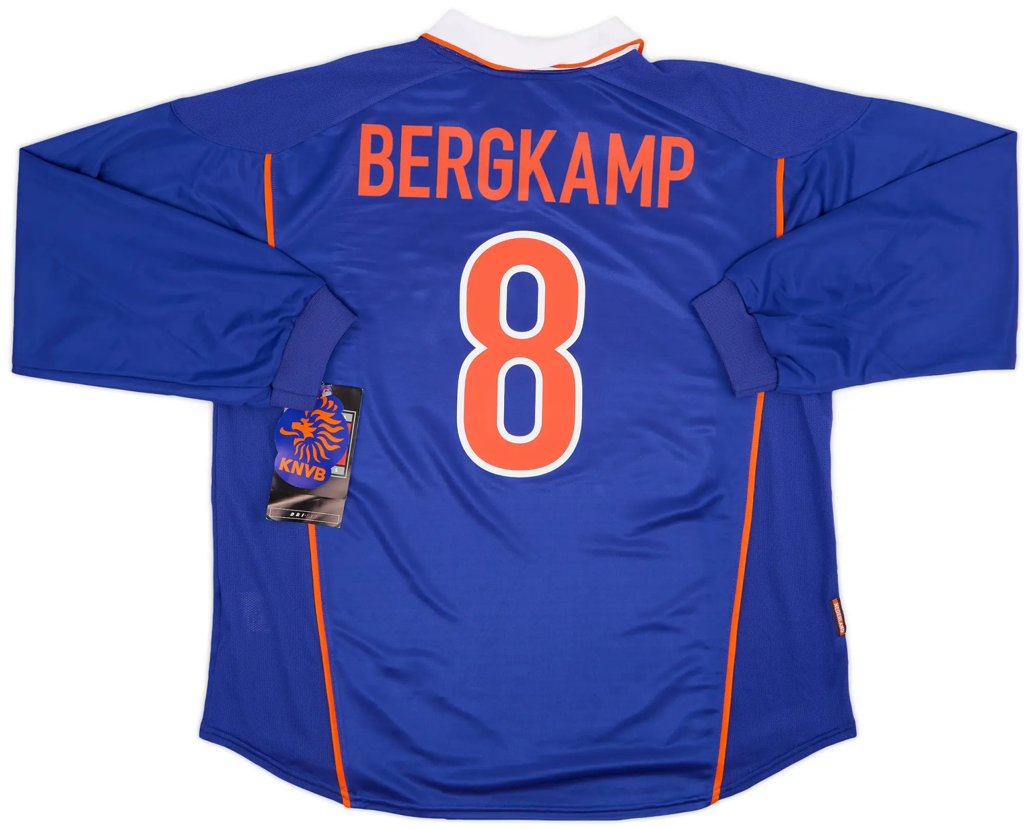 Nike 1998-00 Netherlands Player Issue Away L/S Shirt Bergkamp #8 (XL)