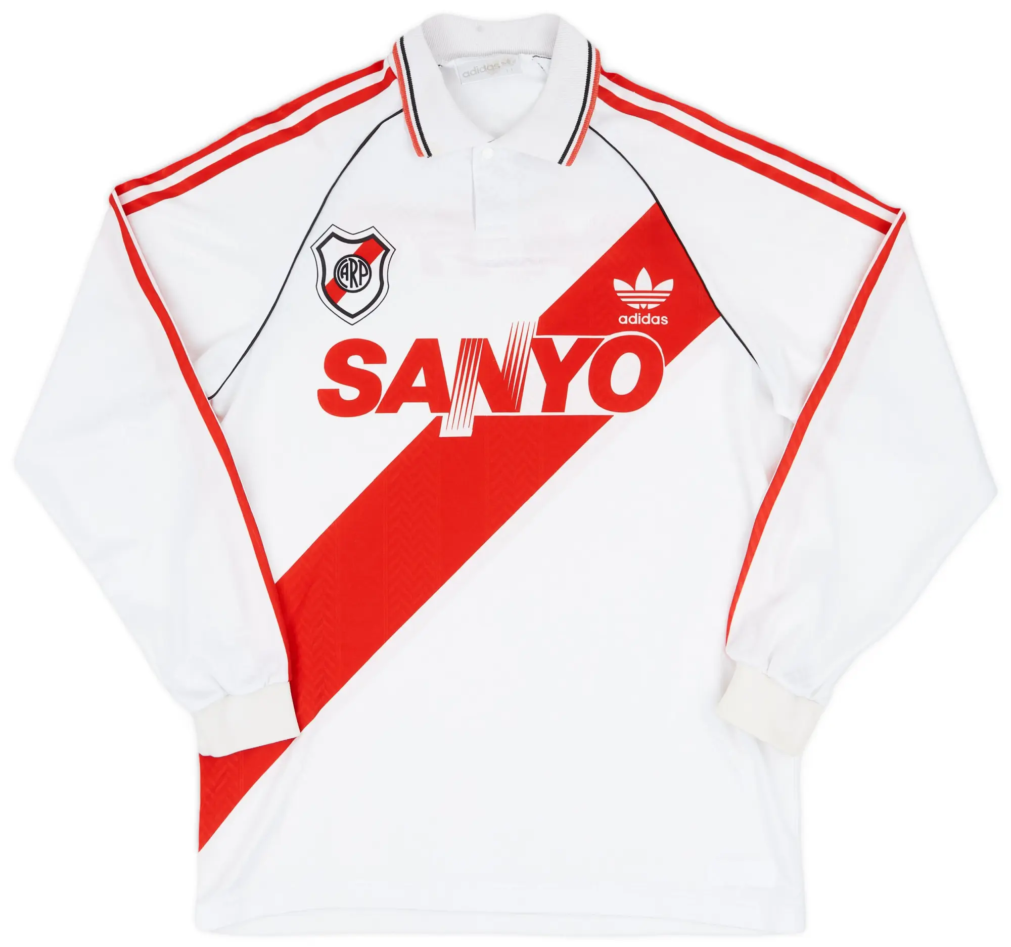 adidas 1992-94 River Plate Home L/S Shirt - 8/10 - (M)