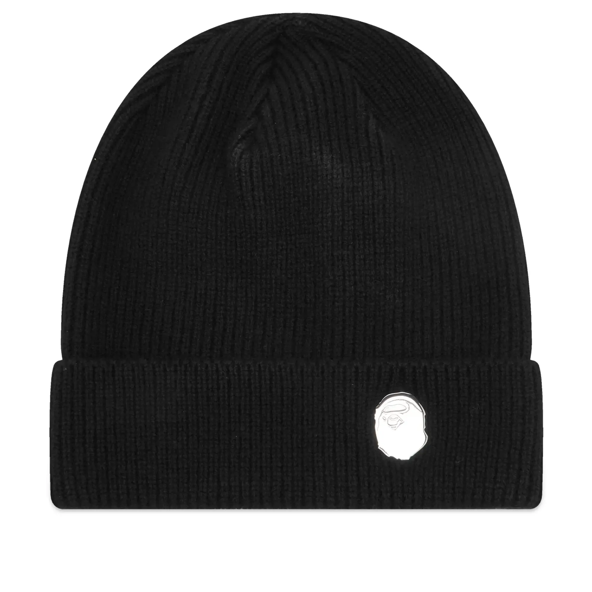 A Bathing Ape One Point Knit Cap M Black Universal