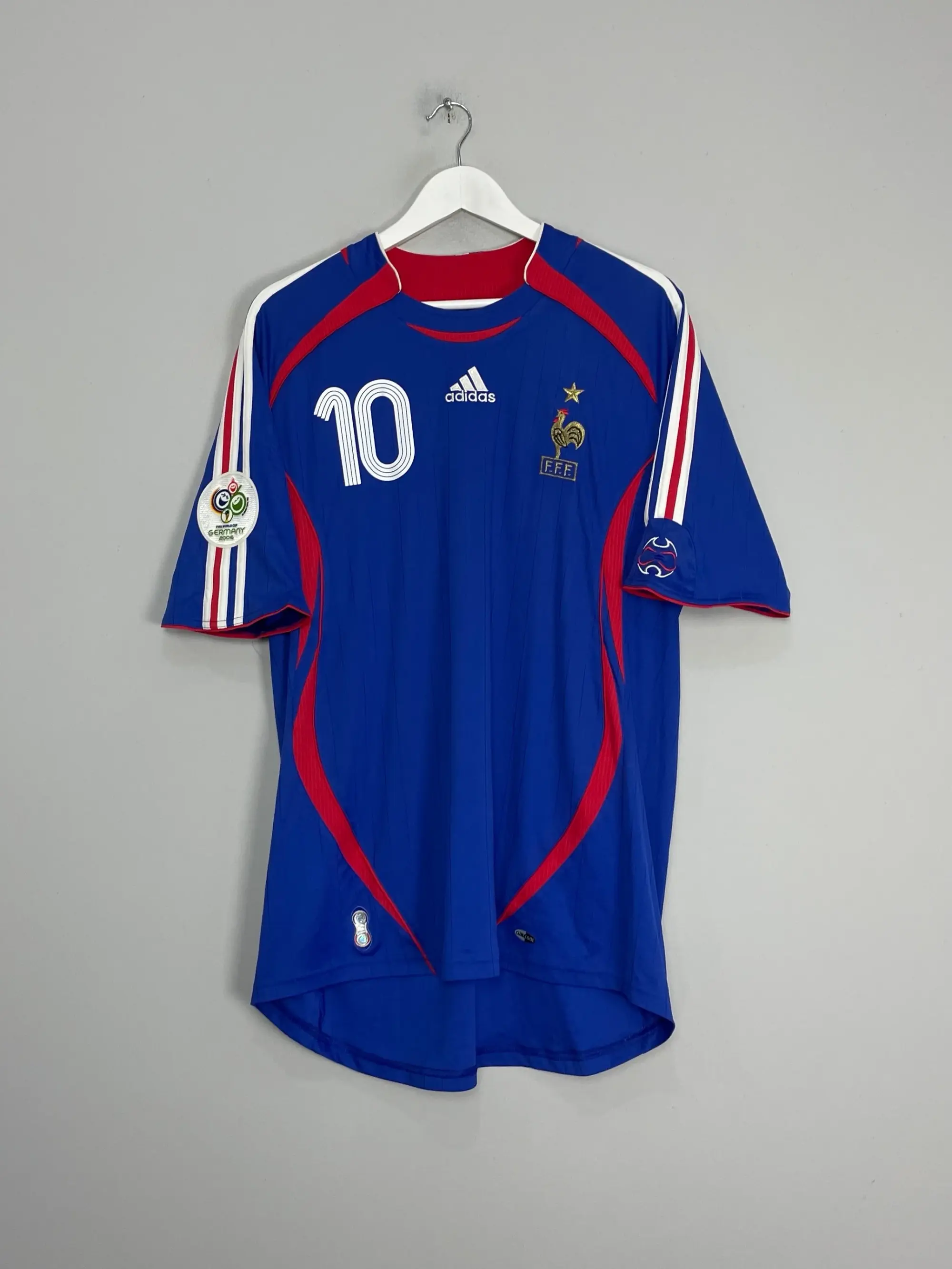 2006/07 FRANCE ZIDANE #10 HOME SHIRT (XL) ADIDAS