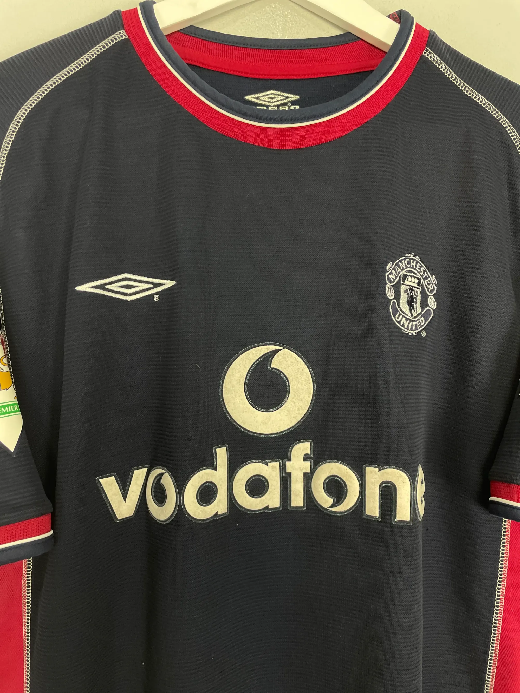 2000/01 MANCHESTER UNITED BECKHAM #7 THIRD SHIRT (L) UMBRO