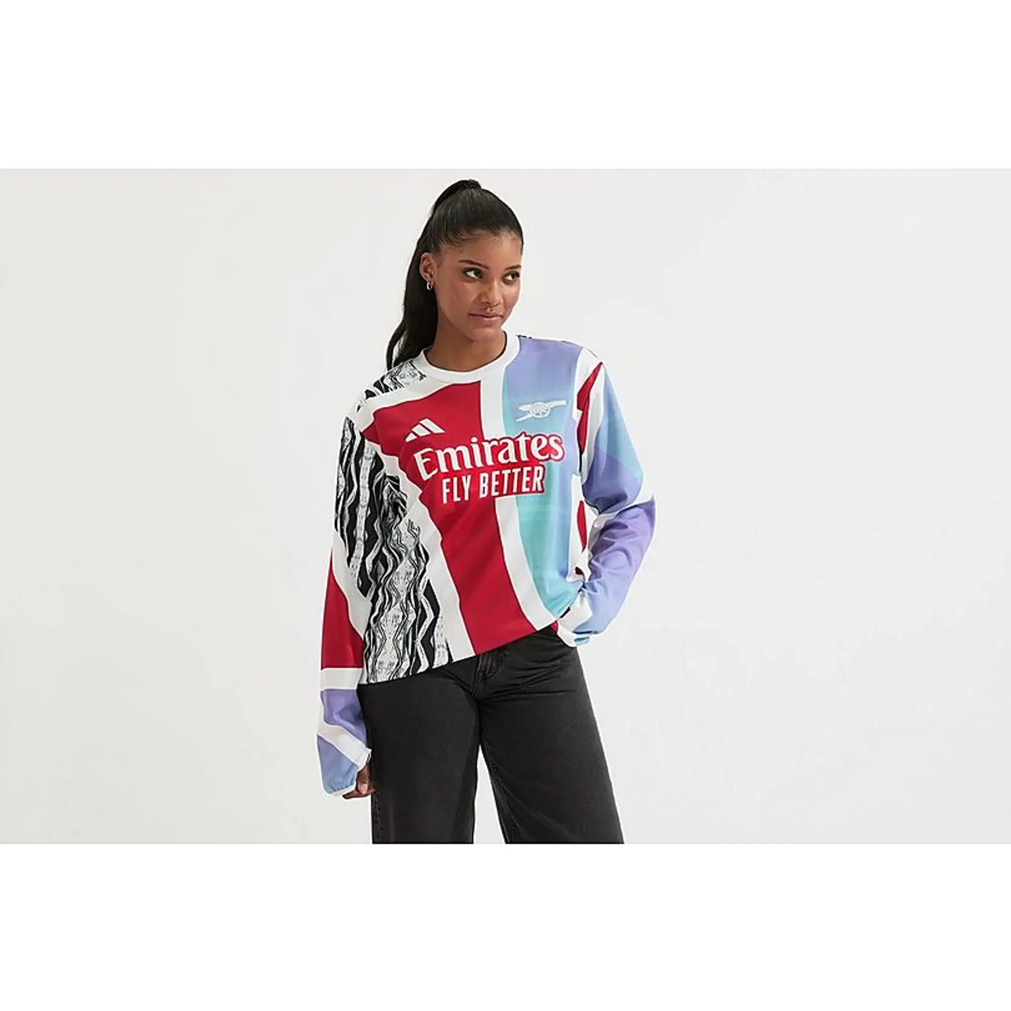 Arsenal adidas Womens 24/25 Pre Match Warm Top, Multicolor