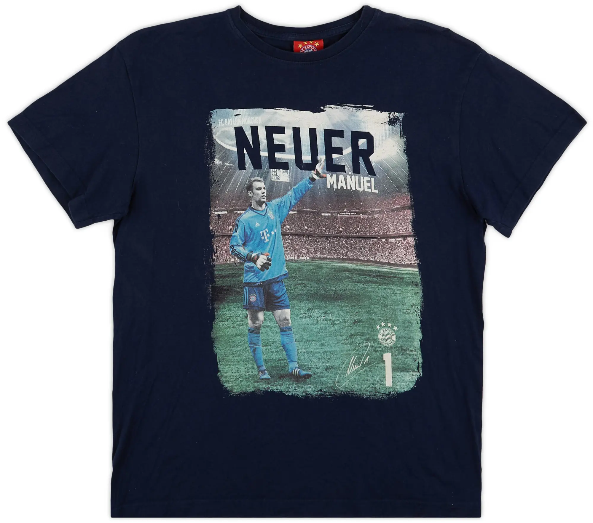 T-Shirts 2015-16 Bayern Munich 'Manuel Neuer' Grahpic Tee - 9/10 - (S)