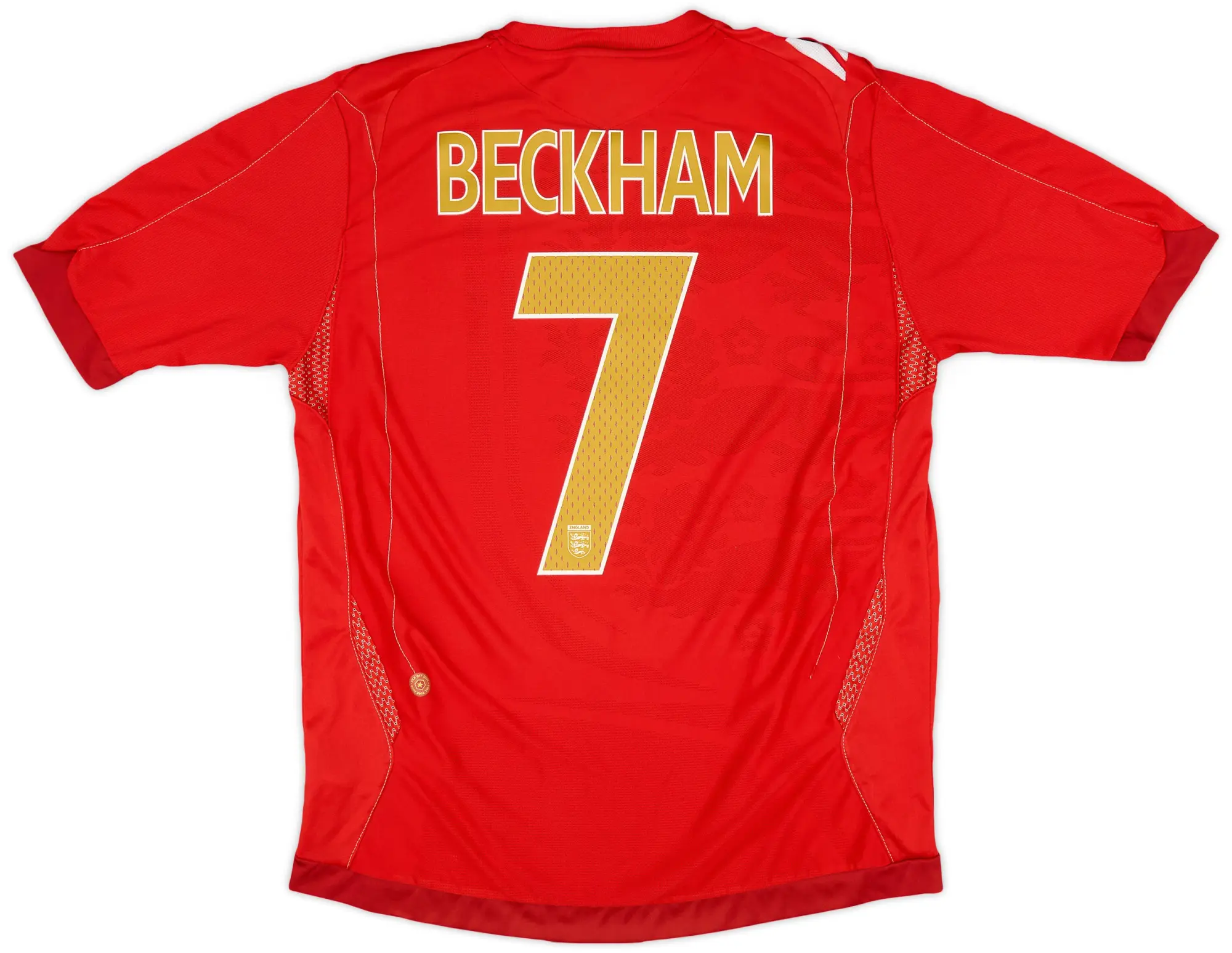 Umbro 2006-08 England Away Shirt Beckham #7 - 6/10 - (L)