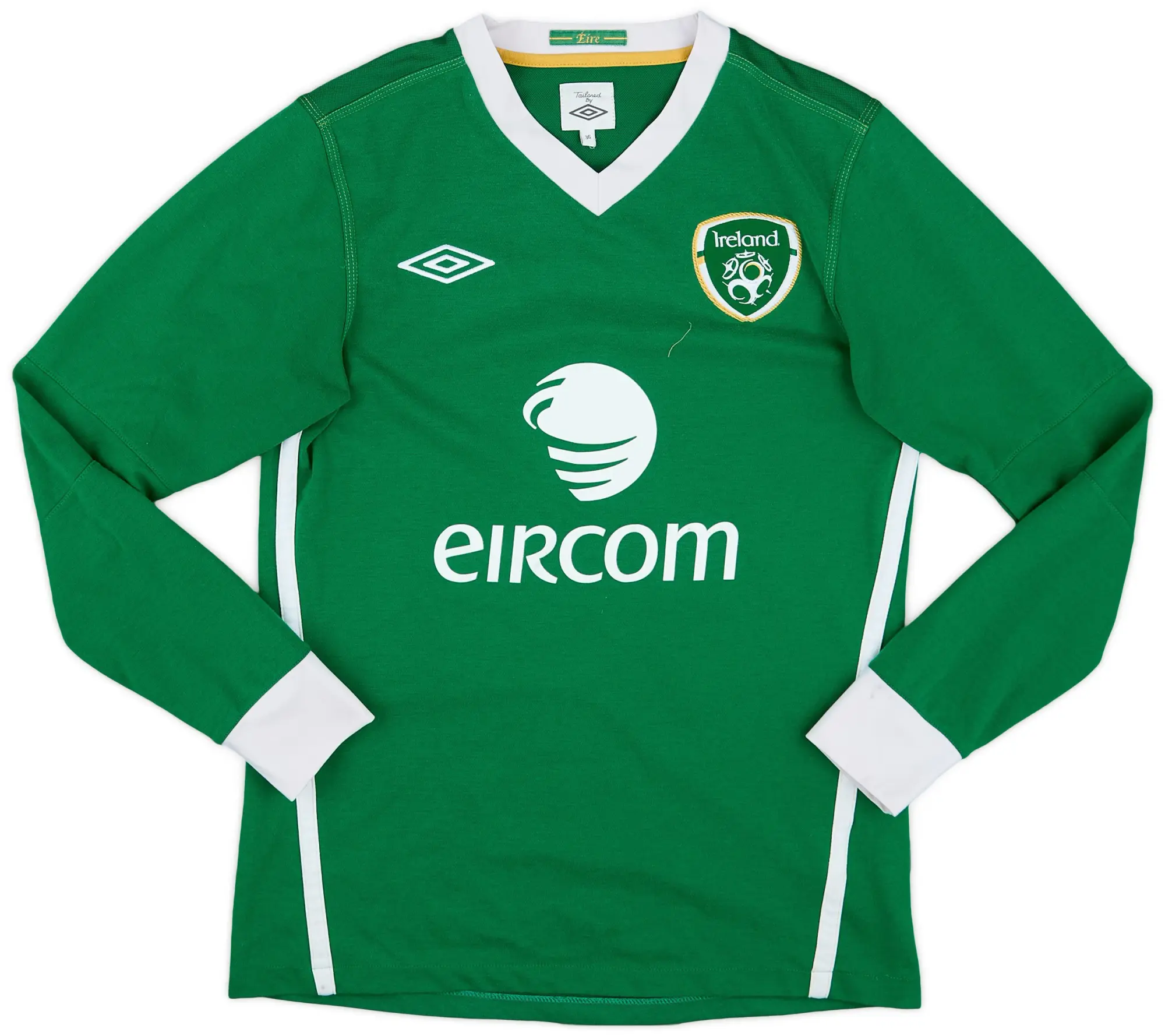 Umbro 2010-11 Ireland Home L/S Shirt - 8/10 - (S)