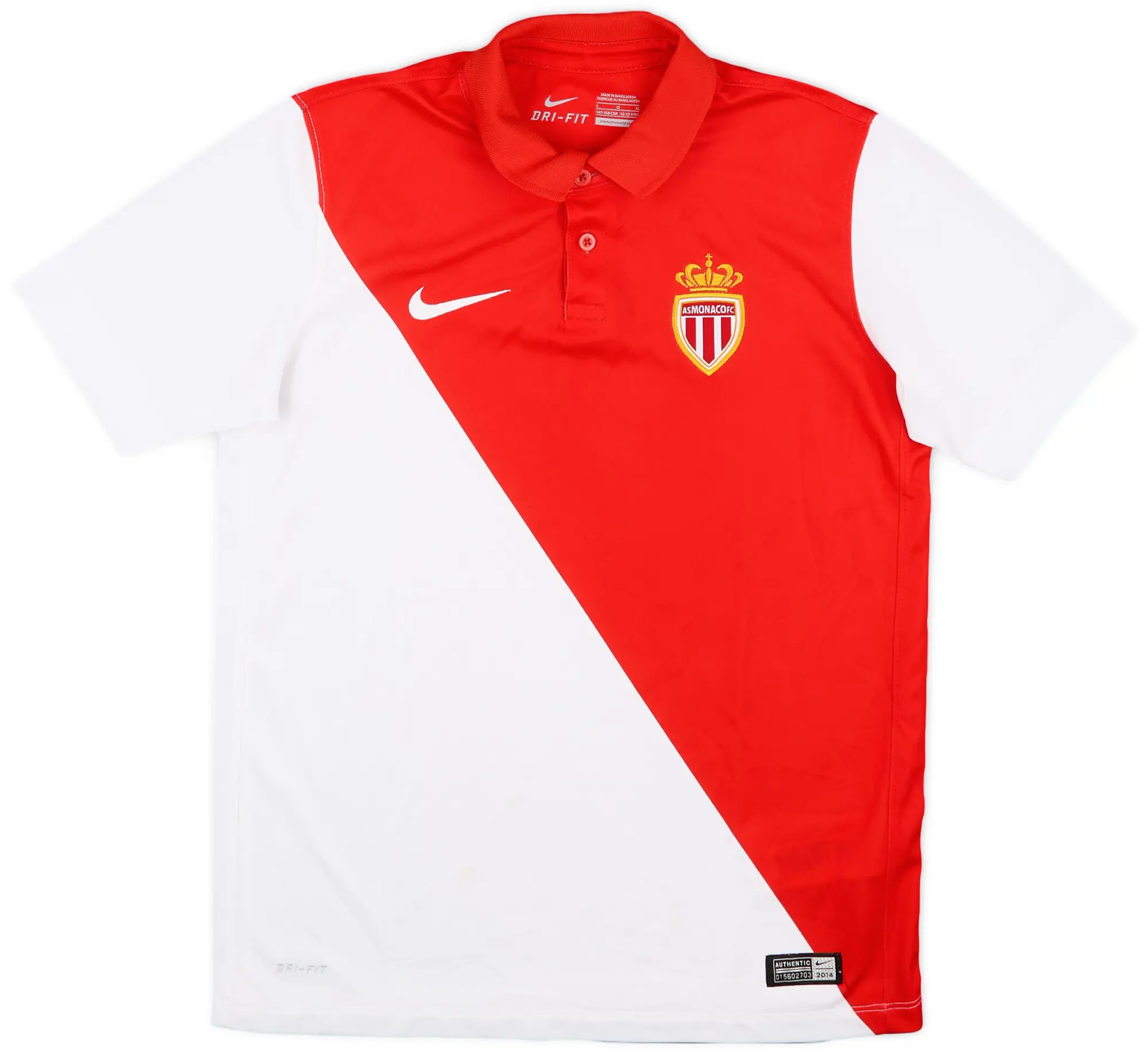 Nike 2014-15 Monaco Home Shirt - 8/10 - (L.Boys)