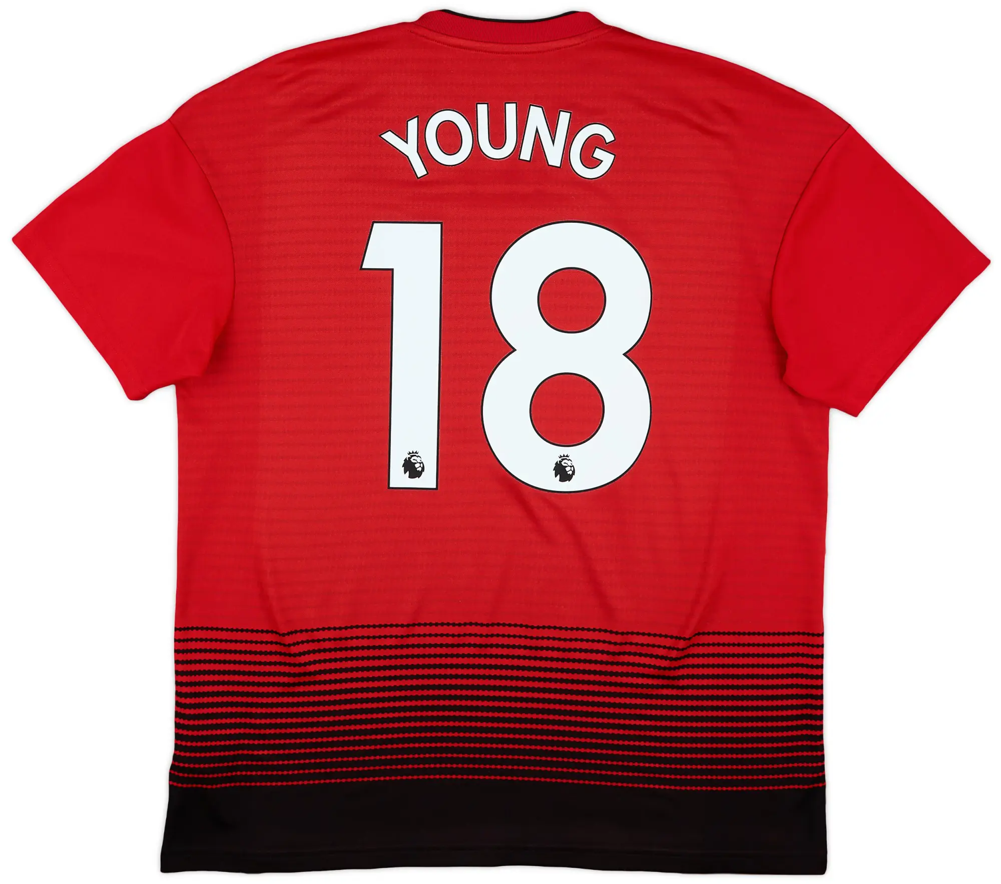 adidas 2018-19 Manchester United Home Shirt Young #18 - 9/10 - (L)