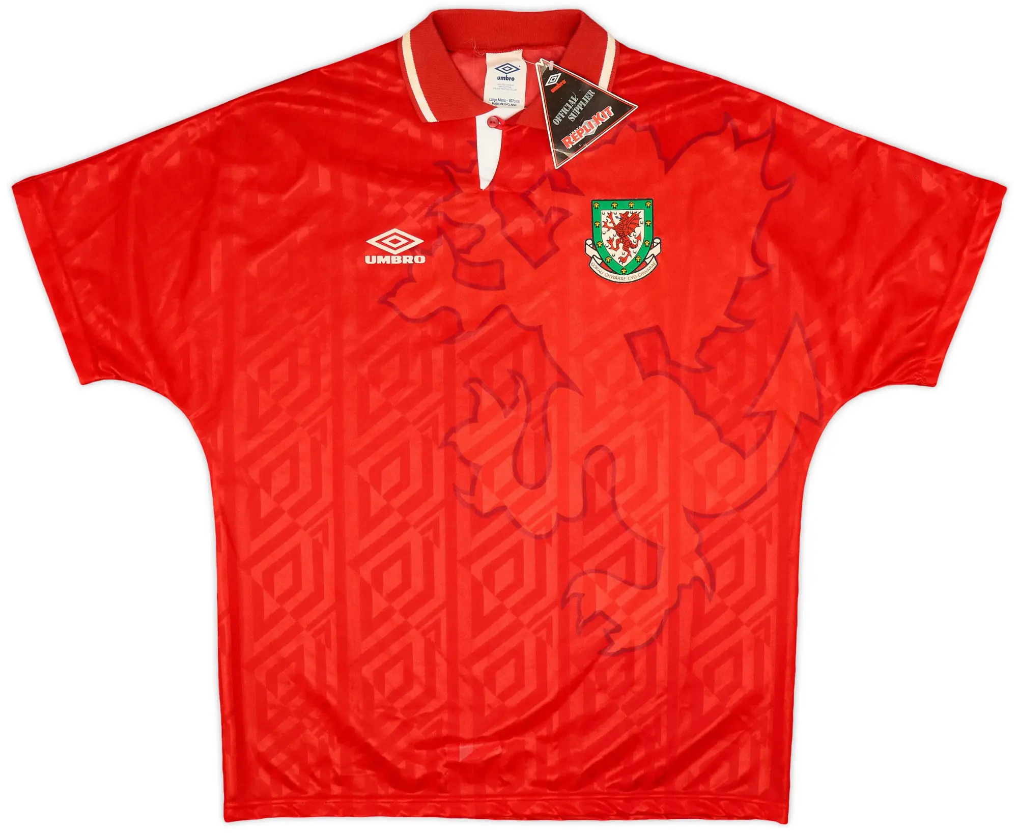 Umbro 1992-94 Wales Home Shirt (L)