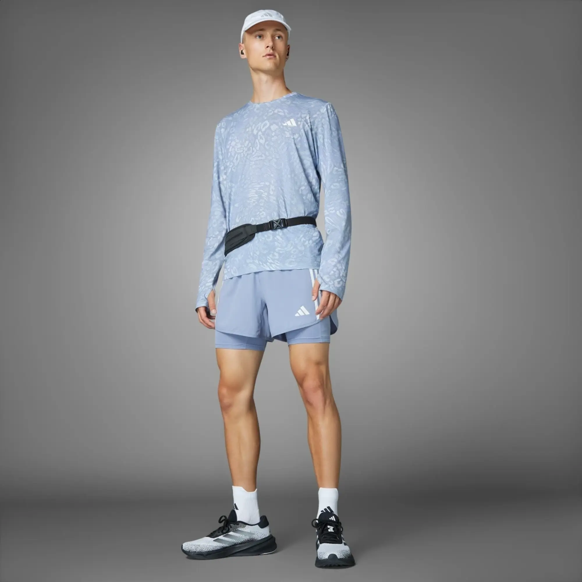 adidas Own the Run CLIMACOOL 3-Stripes Long Sleeve Tee