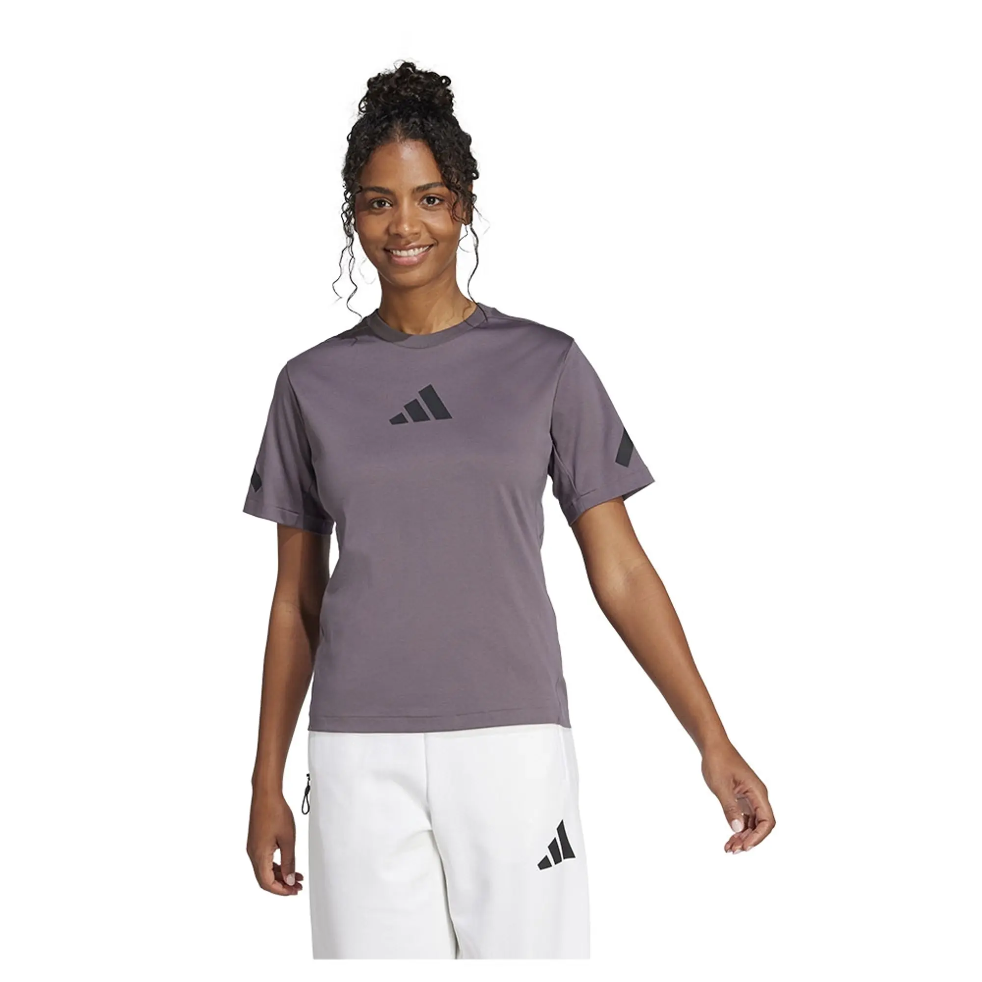 Manchester United x adidas Womens Z.N.E. T-Shirt Grey