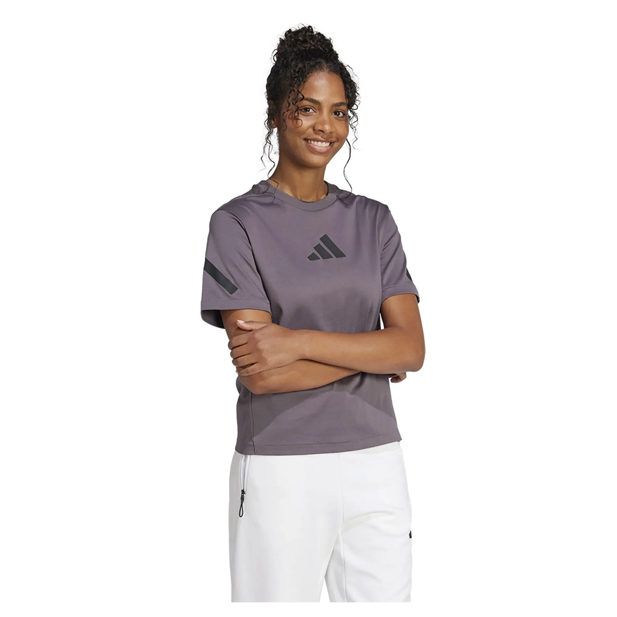 Manchester United x adidas Womens Z.N.E. T-Shirt Grey