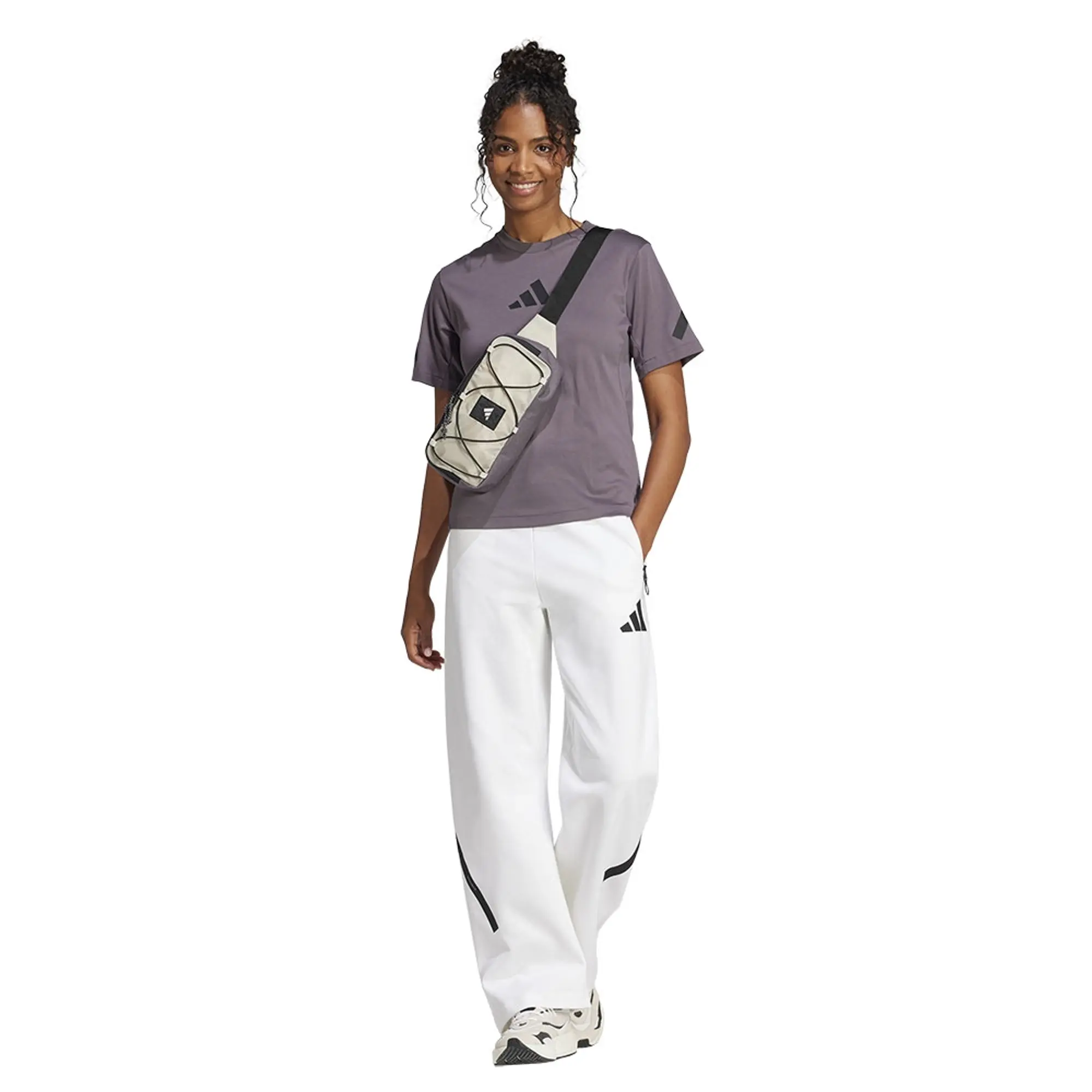 Manchester United x adidas Womens Z.N.E. T-Shirt Grey