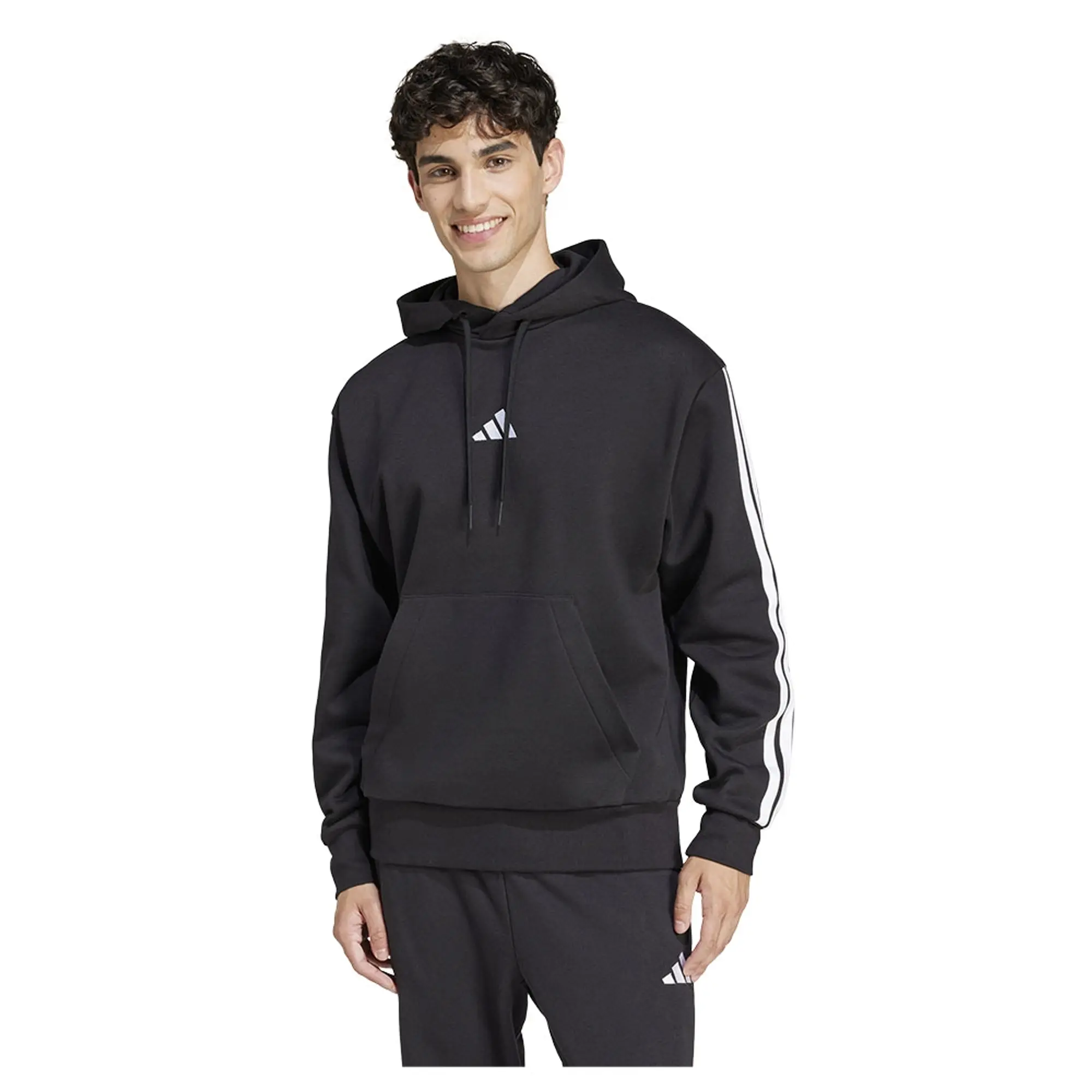 Adidas Essentials 3 Stripes Fleece Hoodie