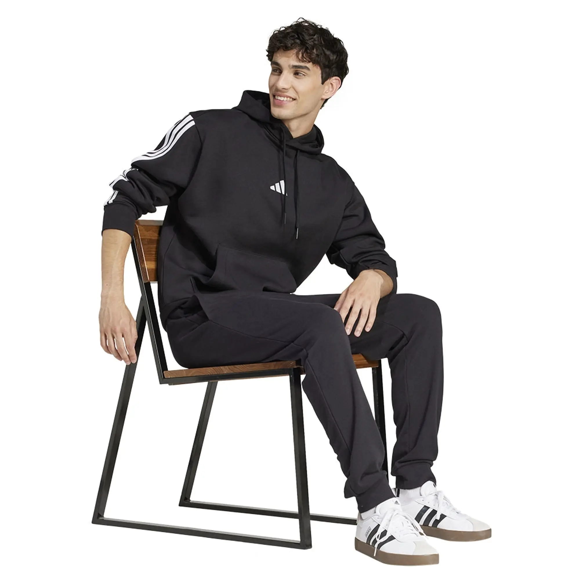 Adidas Essentials 3 Stripes Fleece Hoodie