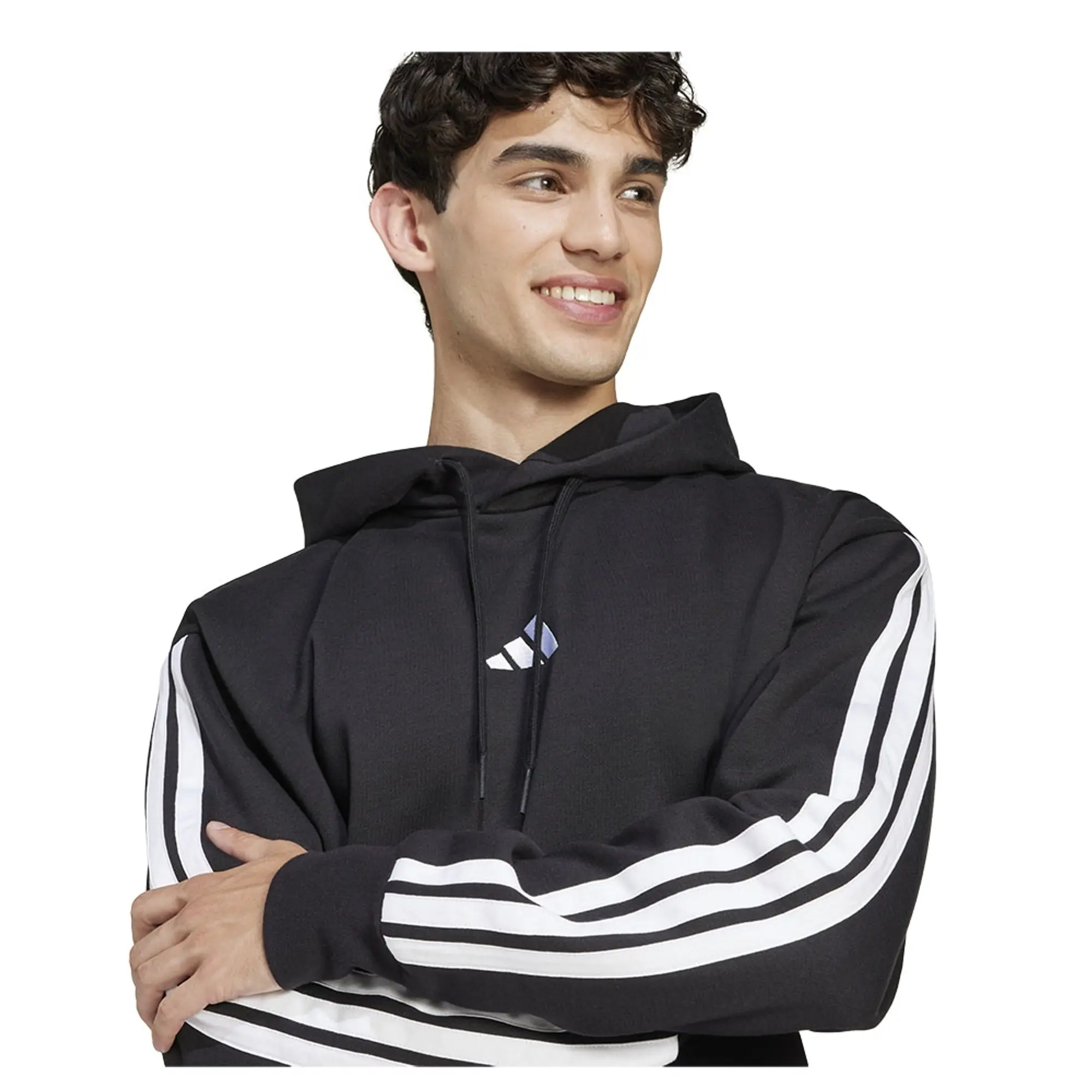 Adidas Essentials 3 Stripes Fleece Hoodie