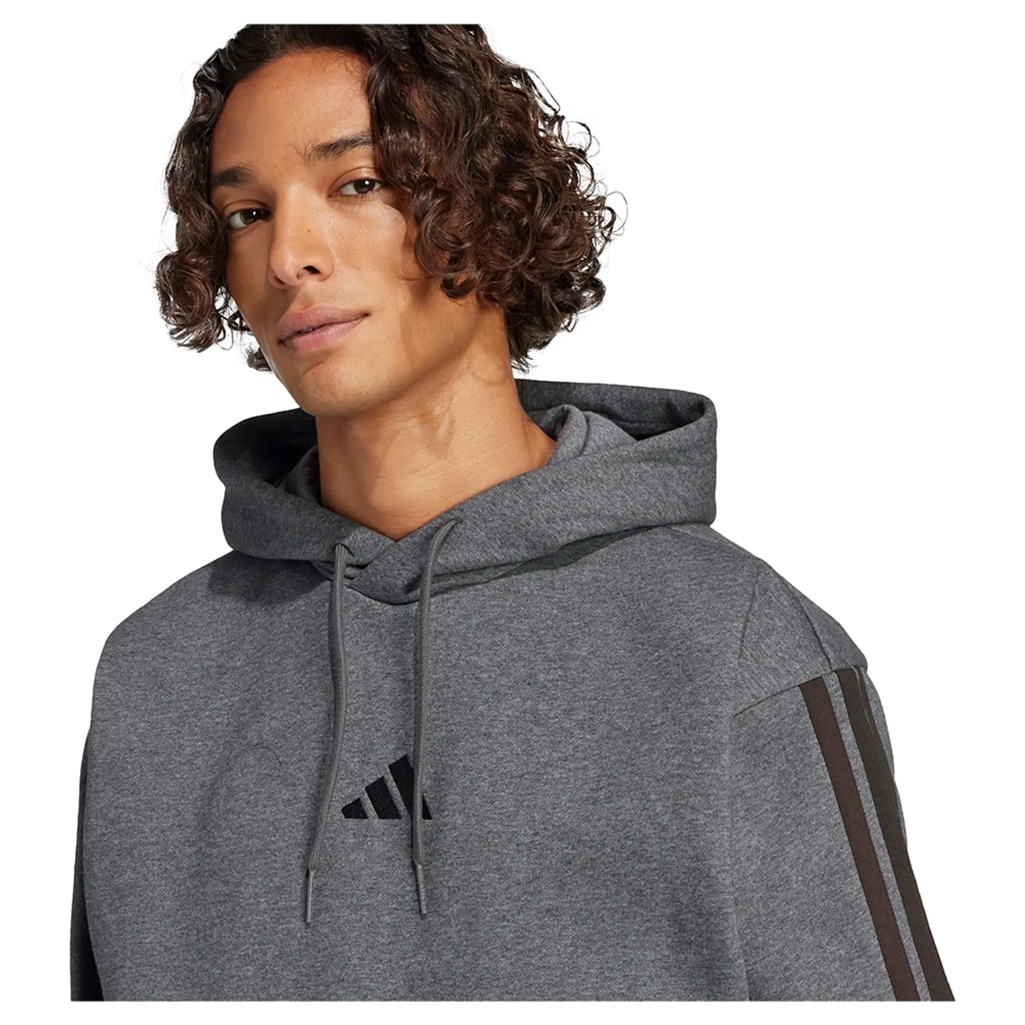 Adidas Essentials 3 Stripes Fleece Hoodie