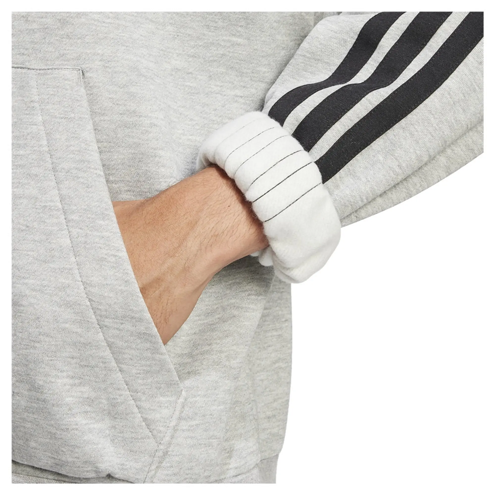 Adidas Essentials 3 Stripes Fleece Hoodie