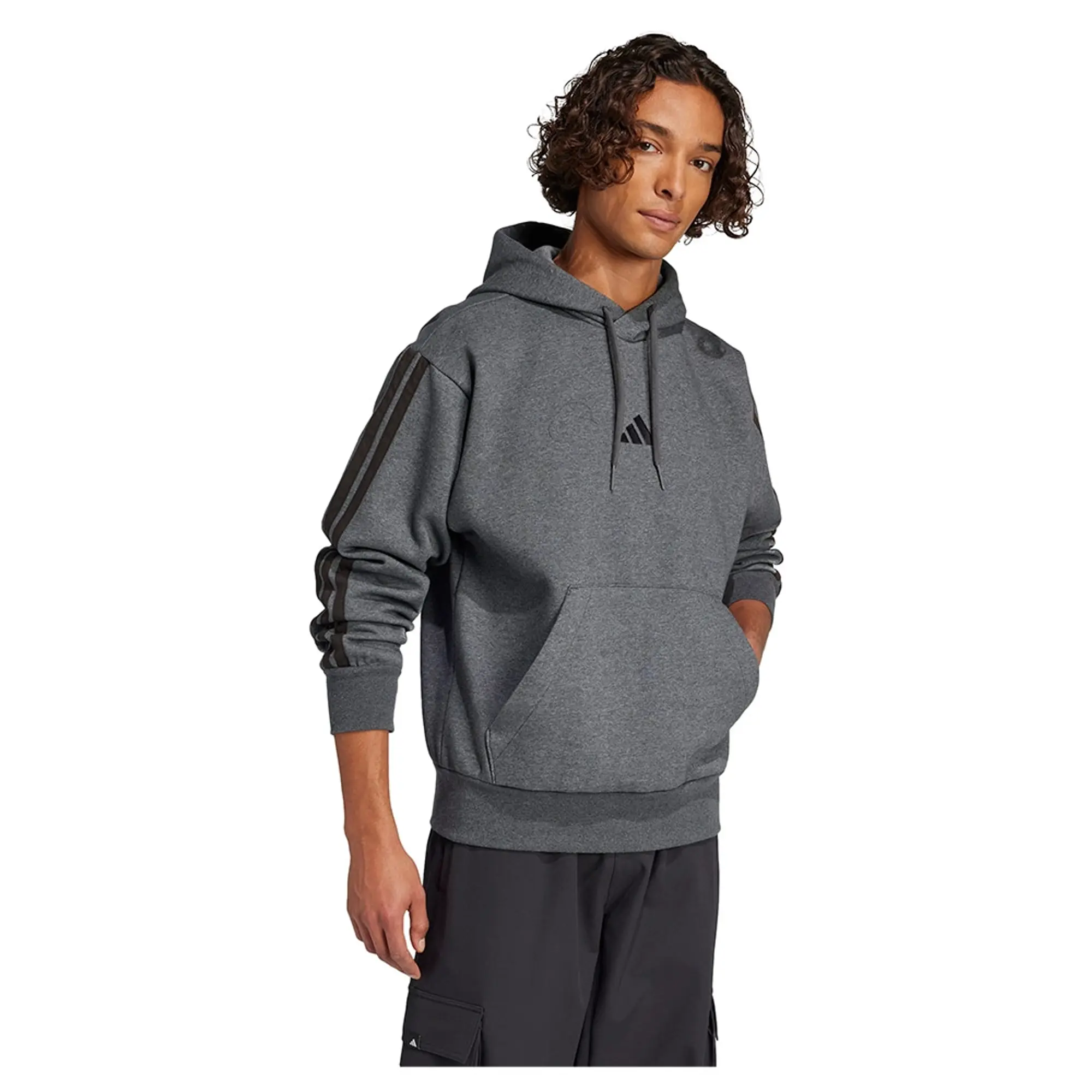 Adidas Essentials 3 Stripes Fleece Hoodie