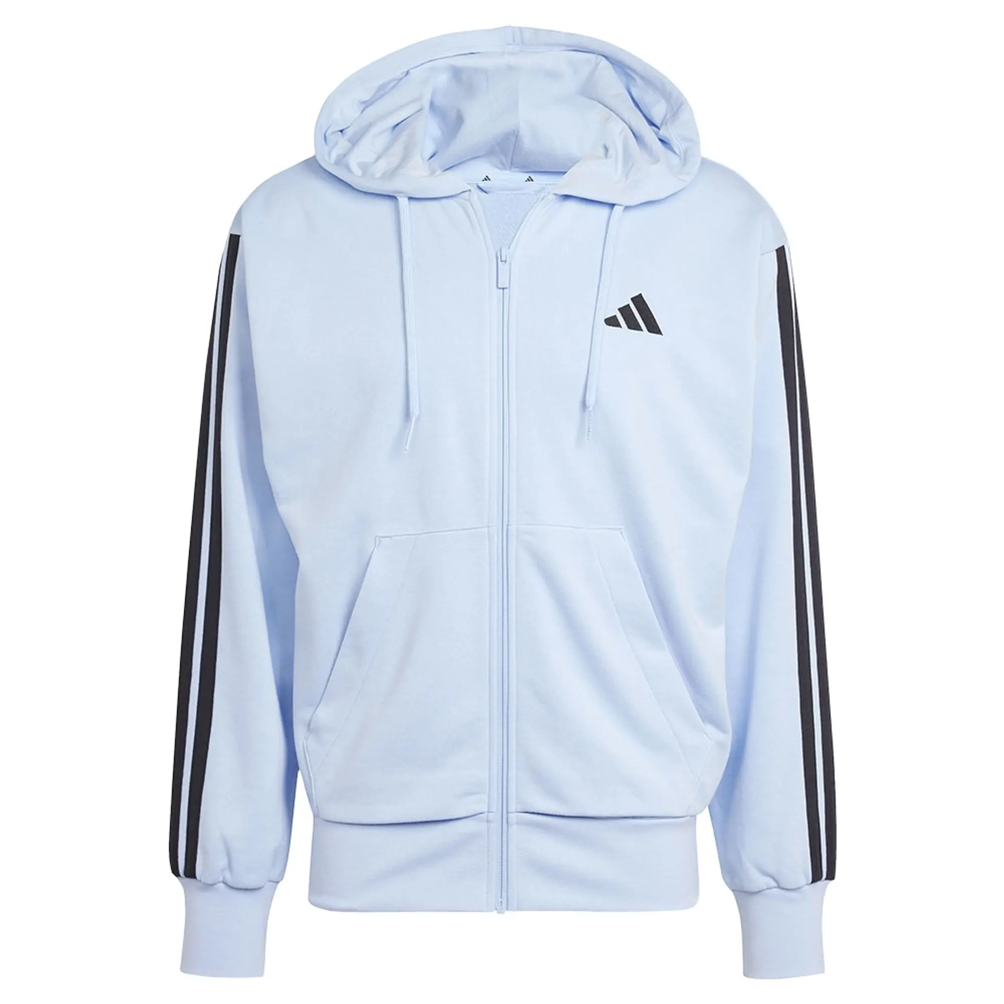 Adidas Essentials 3 Stripes French Terry Full Zip Sweatshirt