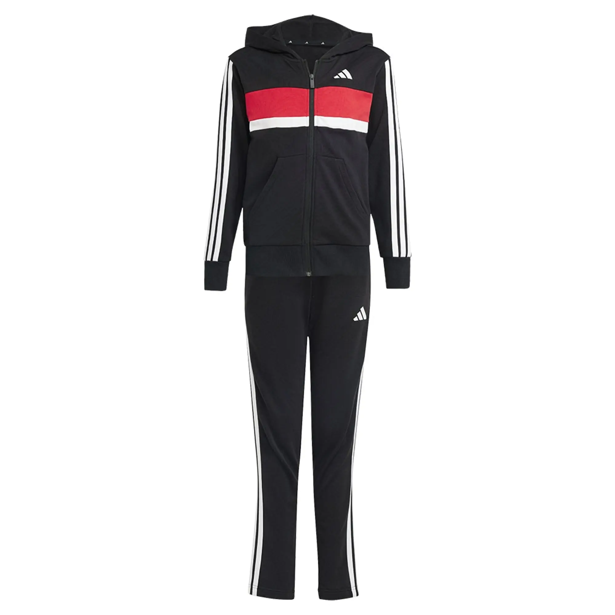 Manchester United x adidas Kids Essentials Tiberio 3-Stripes French Terry Tracksuit Black