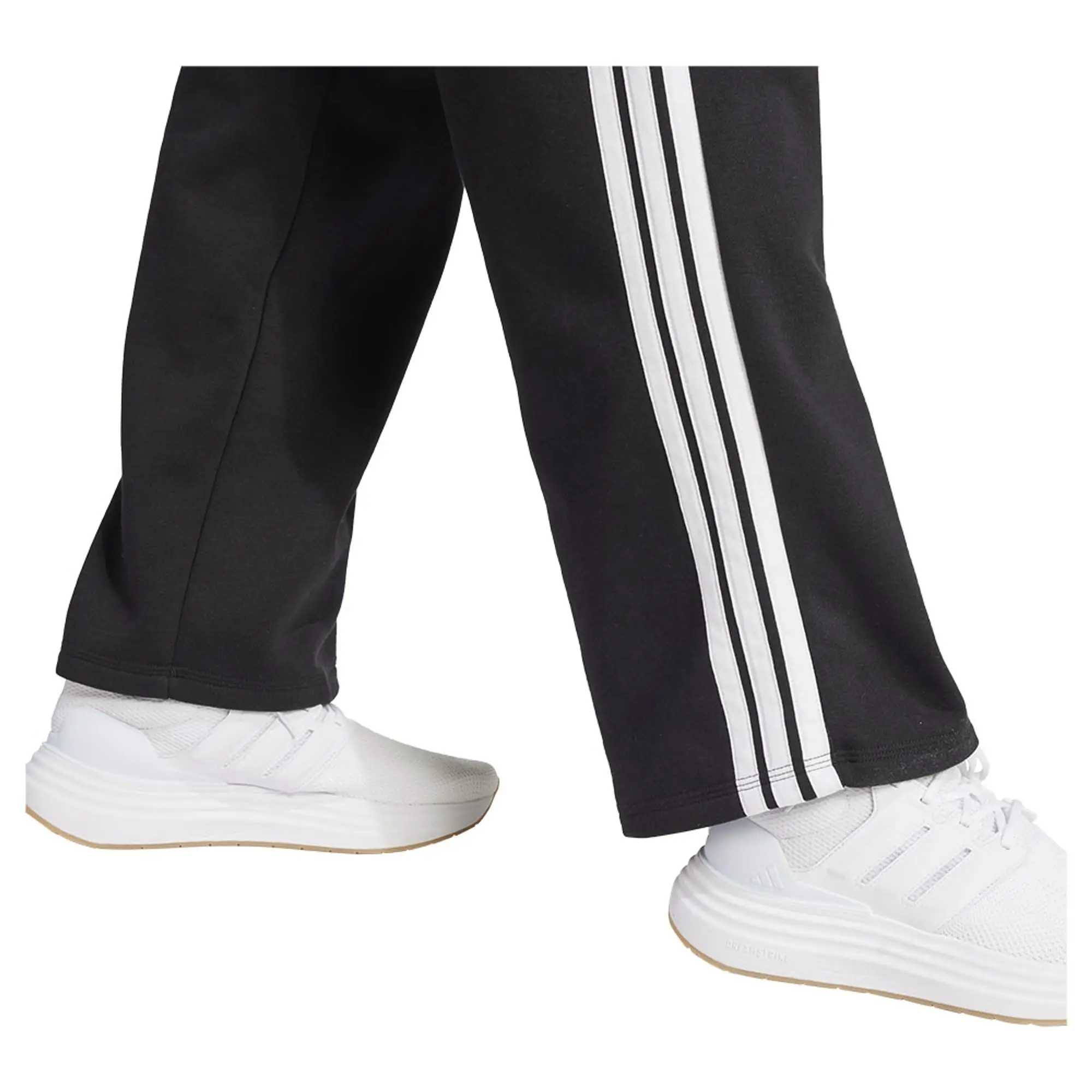 Adidas Essentials 3 Stripes Open Hem Fleece Joggers