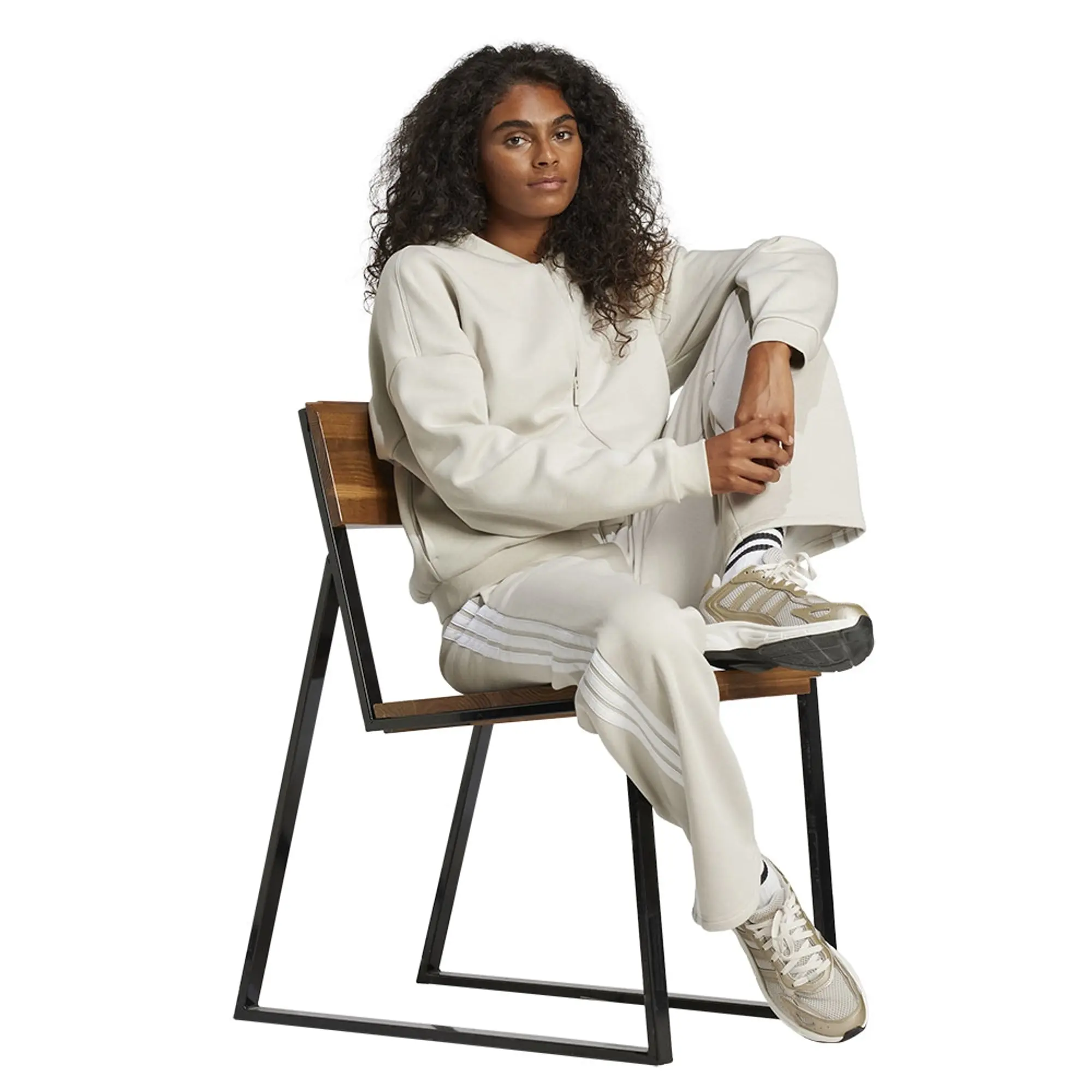 Adidas Essentials 3 Stripes Open Hem Fleece Joggers