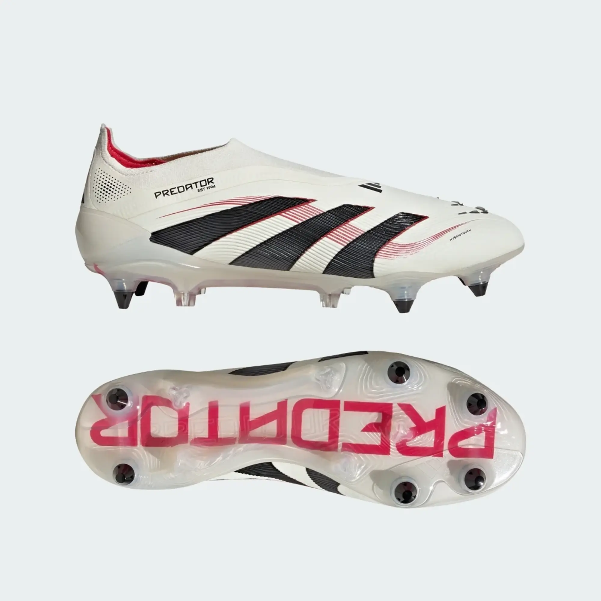 Adidas Predator Elite Laceless Sg Champagne - Off White/Core Black/Pure Ruby - ['White']