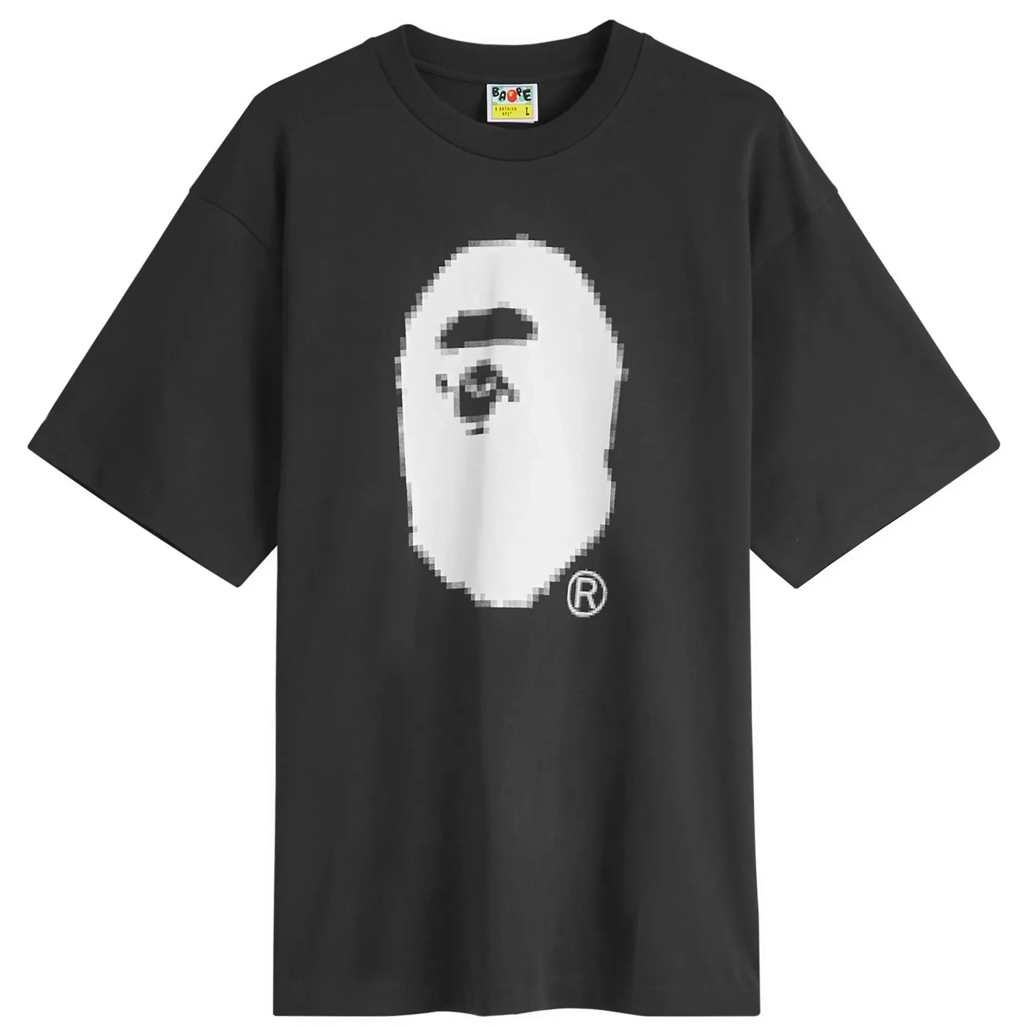 A Bathing Ape Men's Pixel Ape Head T-Shirt Black