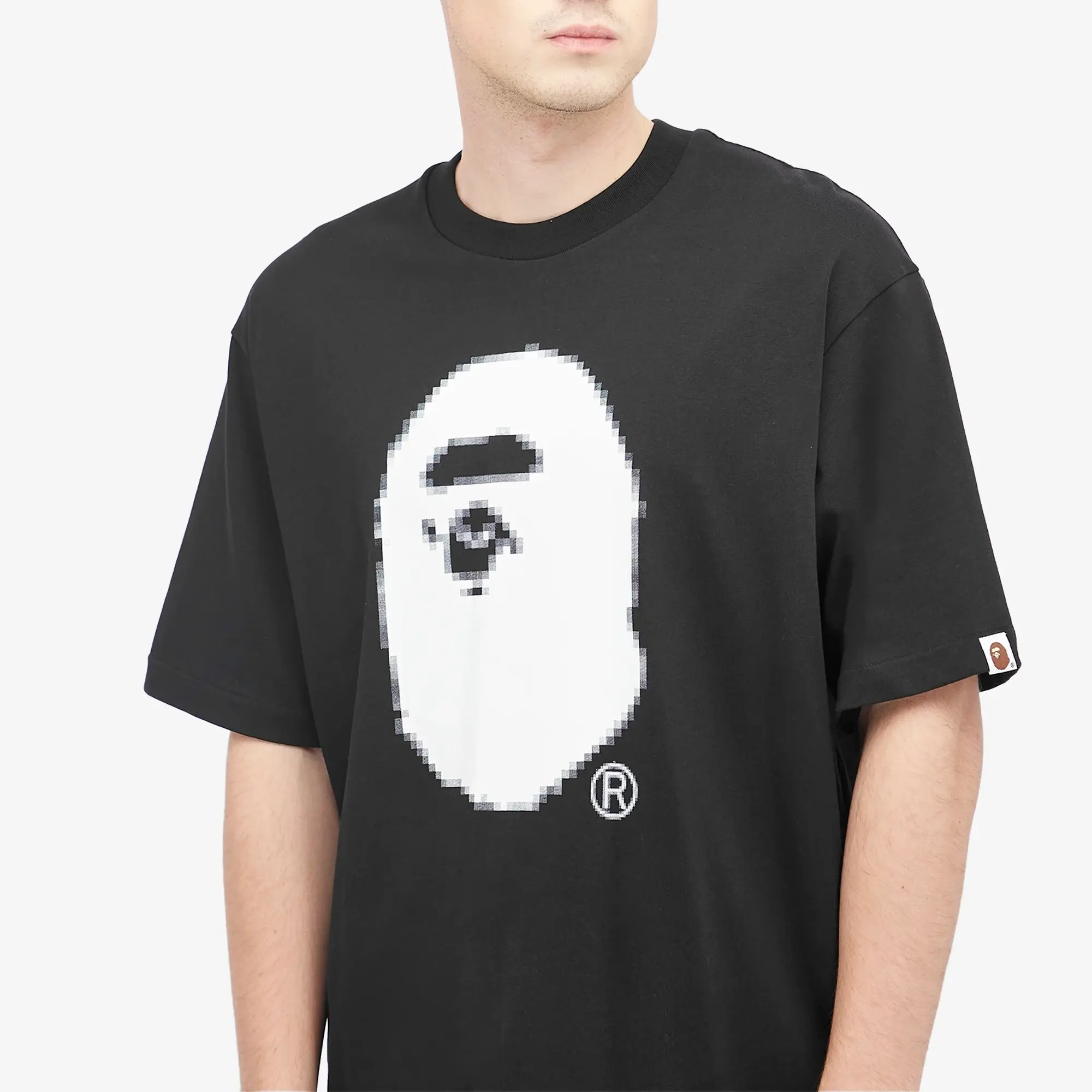 A Bathing Ape Men's Pixel Ape Head T-Shirt Black