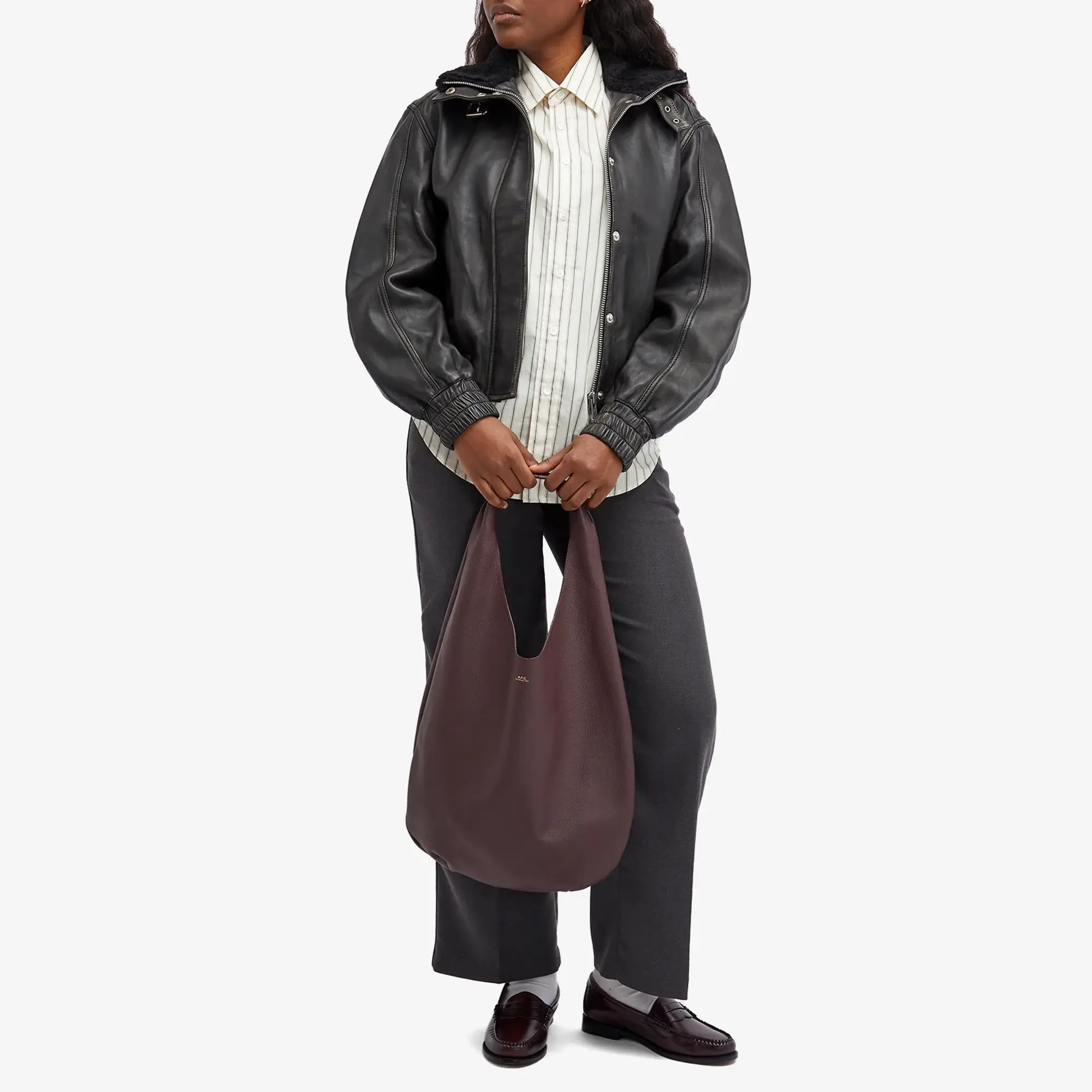 A.P.C. Women's Neige Tote Bag Gac Burgundy