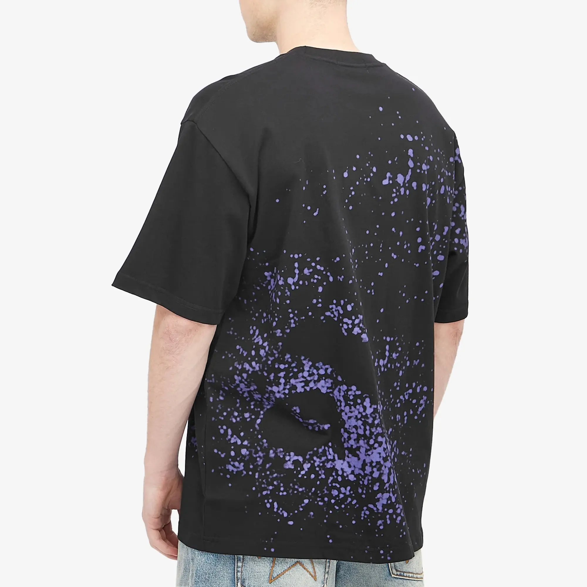 A Bathing Ape Men's Spray Print Slogan T-Shirt Black