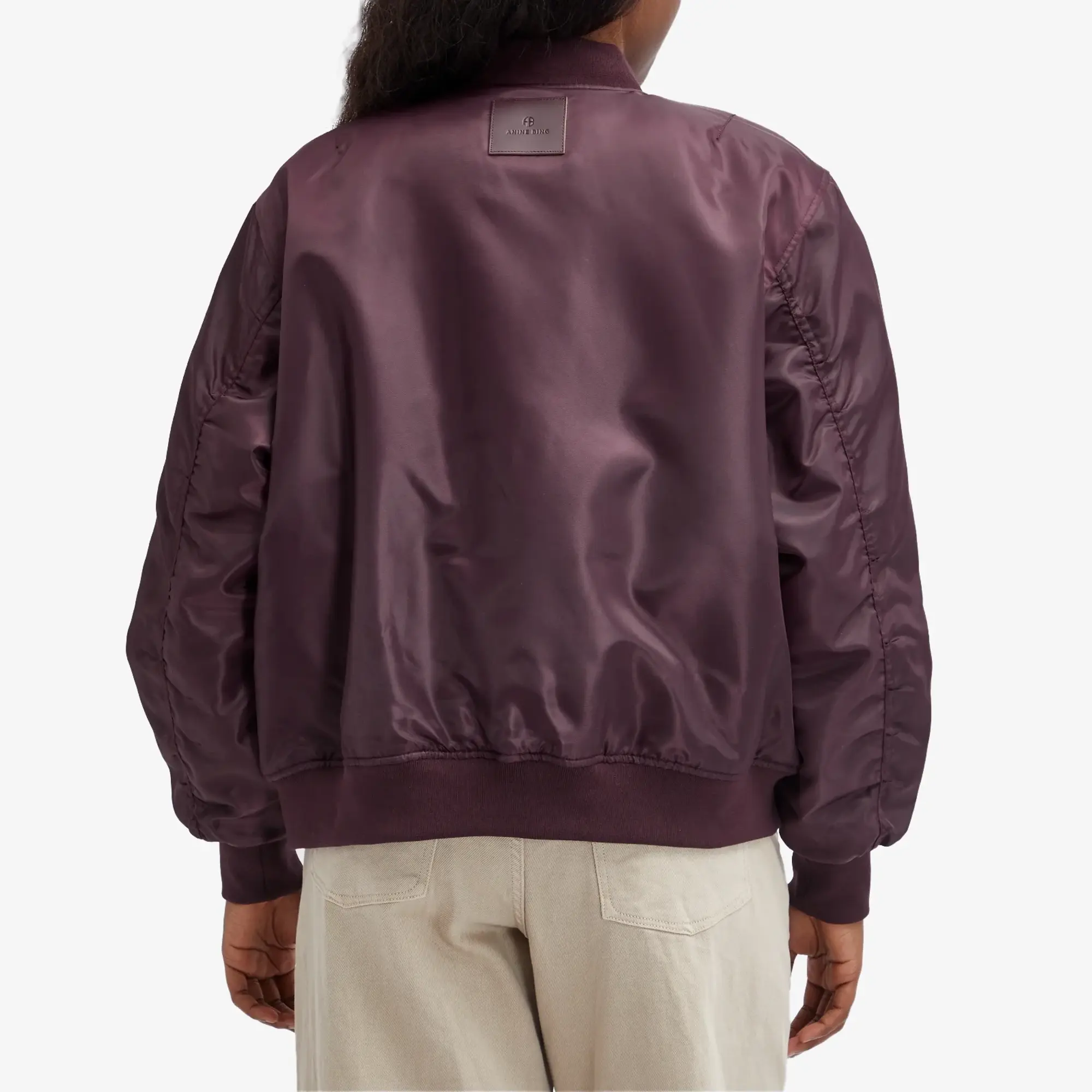 Anine Bing Women's Leon Bomber Burgundy