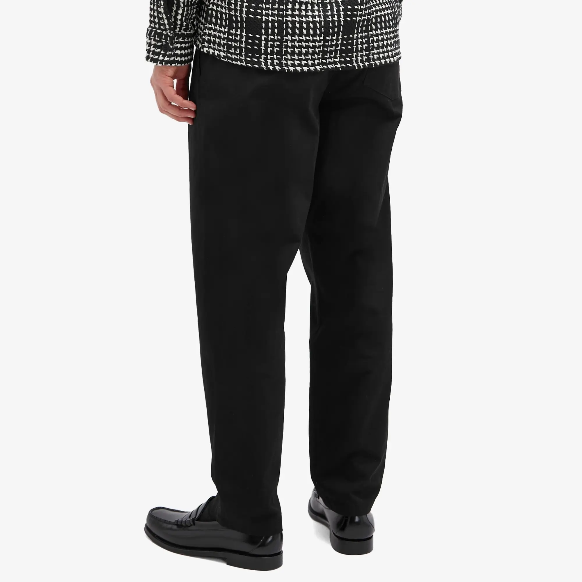 Wax London Men's Raleigh Pleat Twill Trousers Black