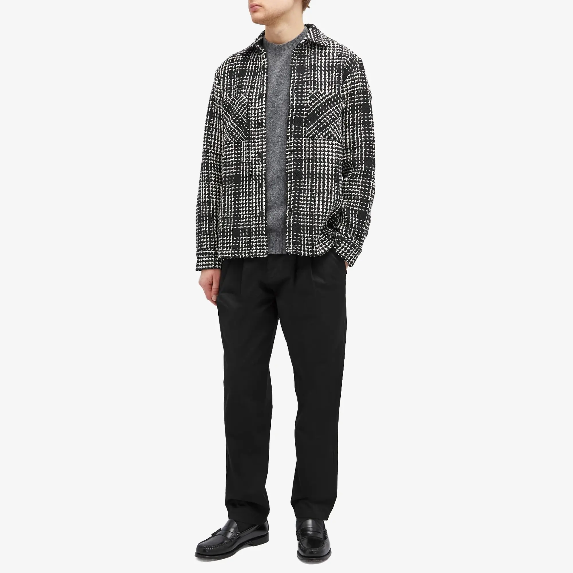 Wax London Men's Raleigh Pleat Twill Trousers Black