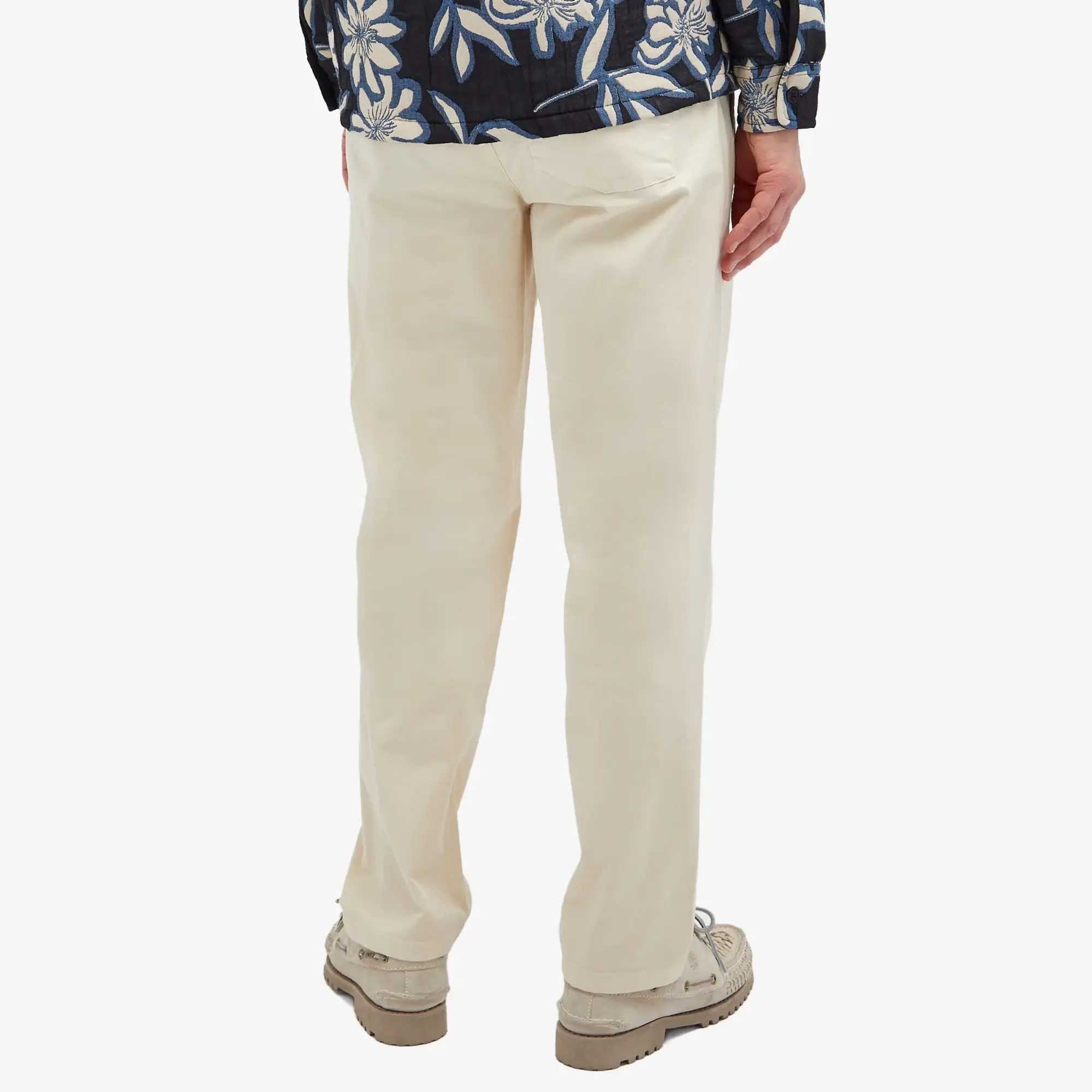 Wax London Men's Raleigh Pleat Twill Trousers Stone