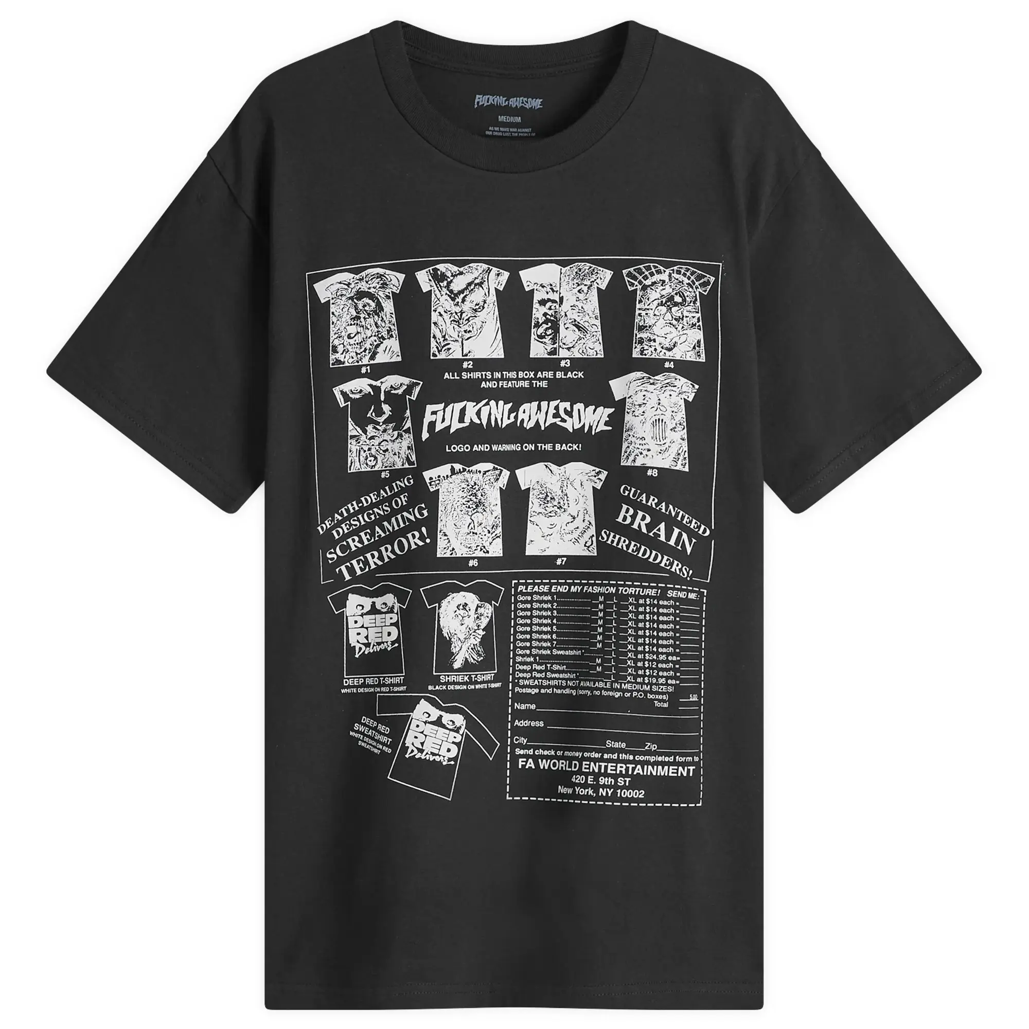 Fucking Awesome Men's Gore Shriek T-Shirt Black