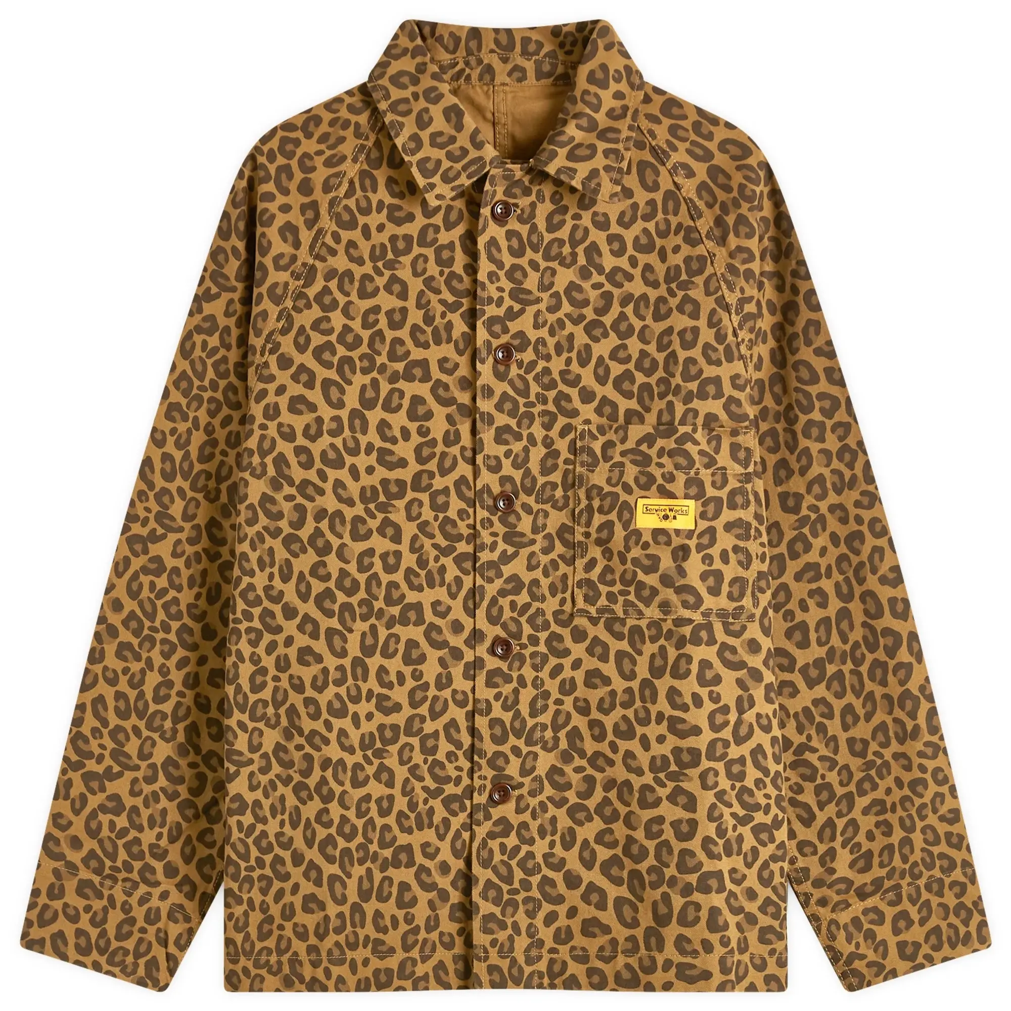 Service Works Men's Leopard FOH Jacket Brown
