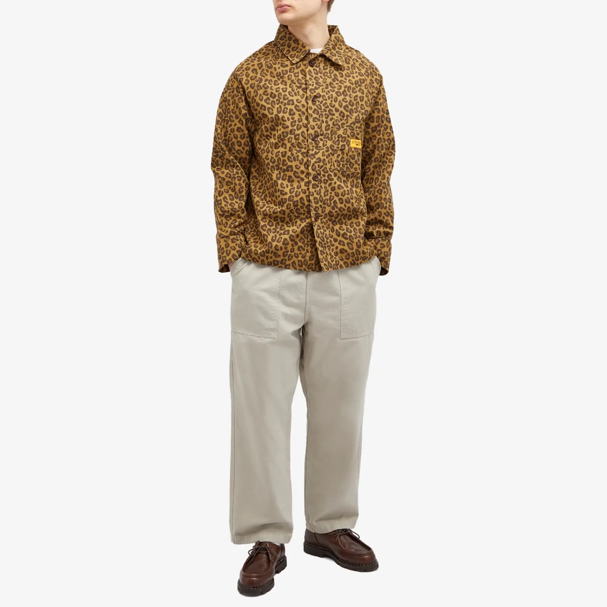 Service Works Men's Leopard FOH Jacket Brown