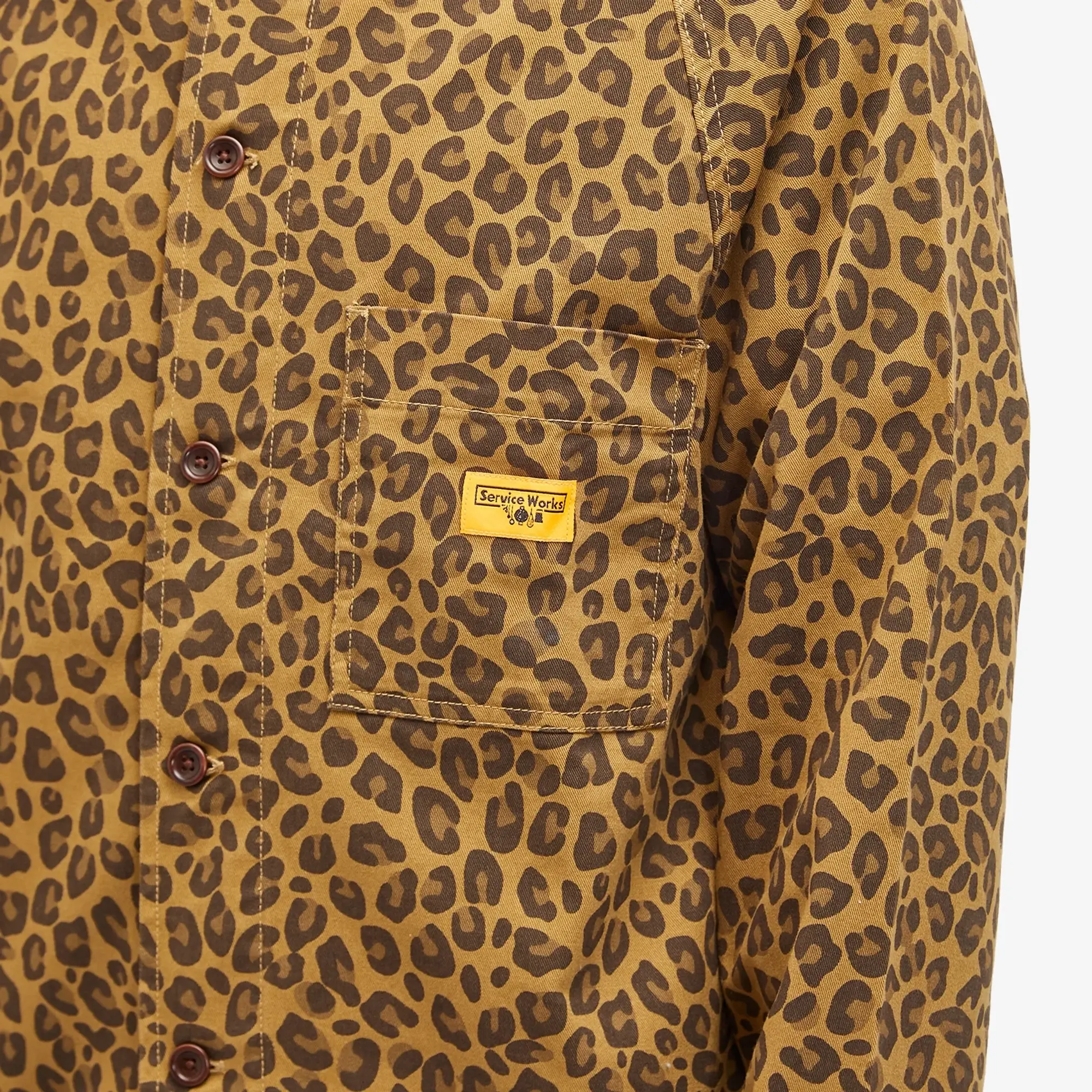 Service Works Men's Leopard FOH Jacket Brown